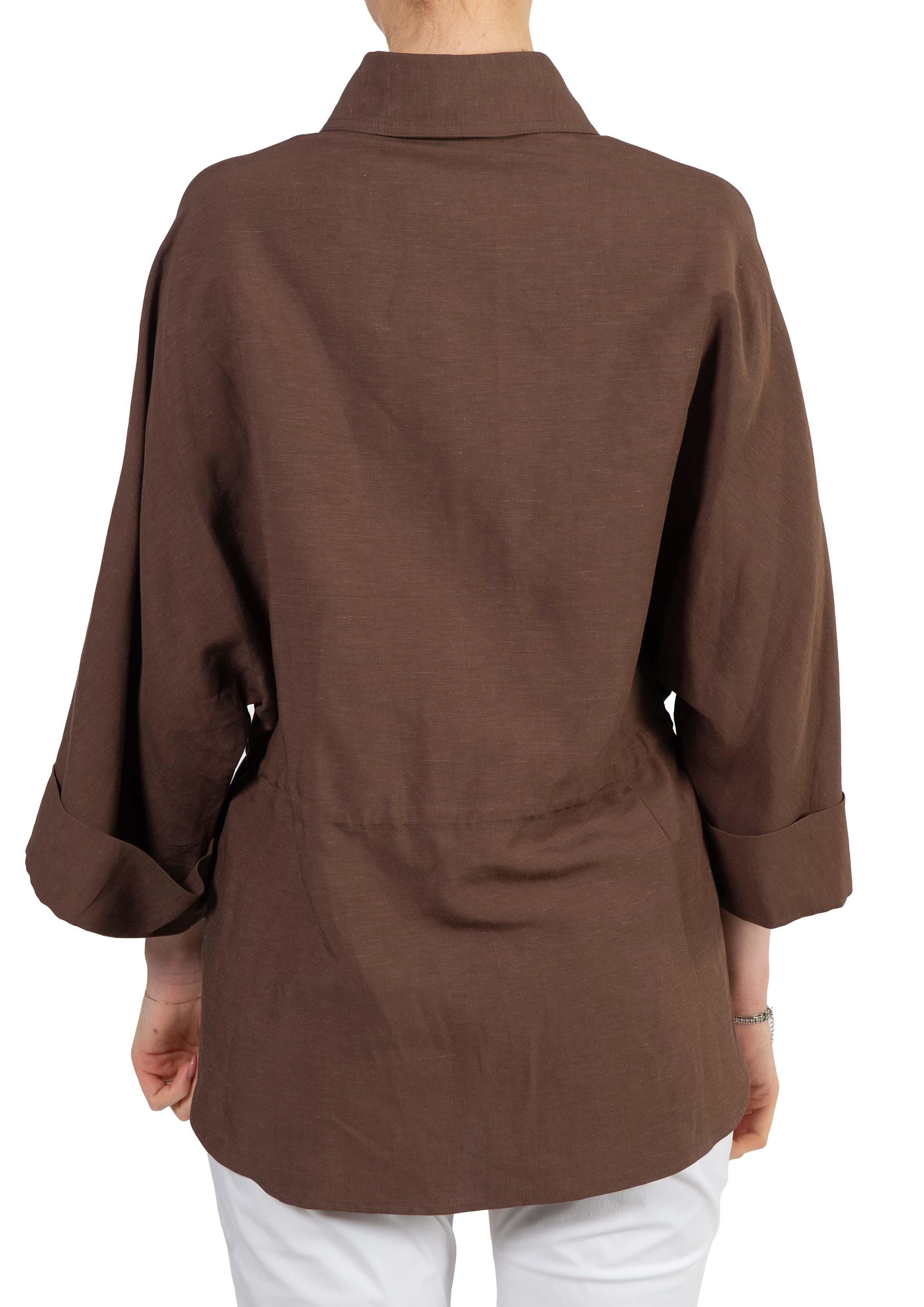 Camicia con coulisse 4738 2973 CIOCCOLATO ALICE MILLER 