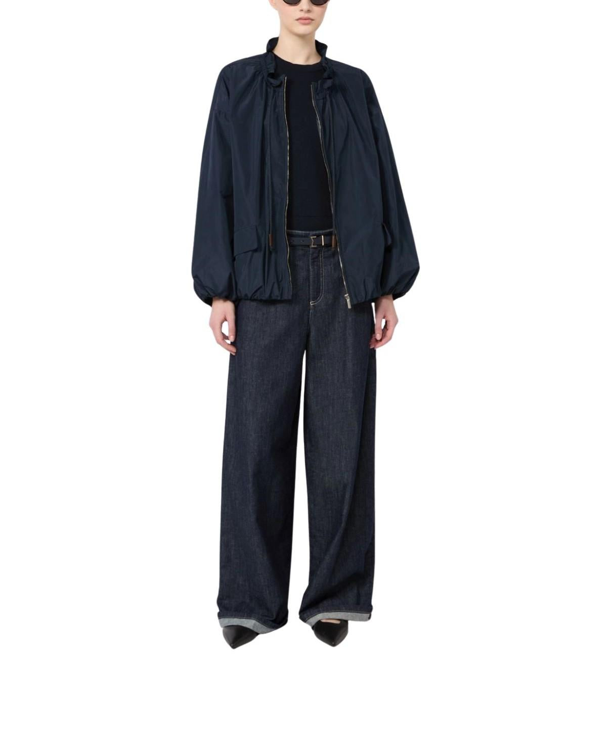 Jeans wide leg in denim di cotone blu Occhio OCCHIO 001 BLU MAX MARA 