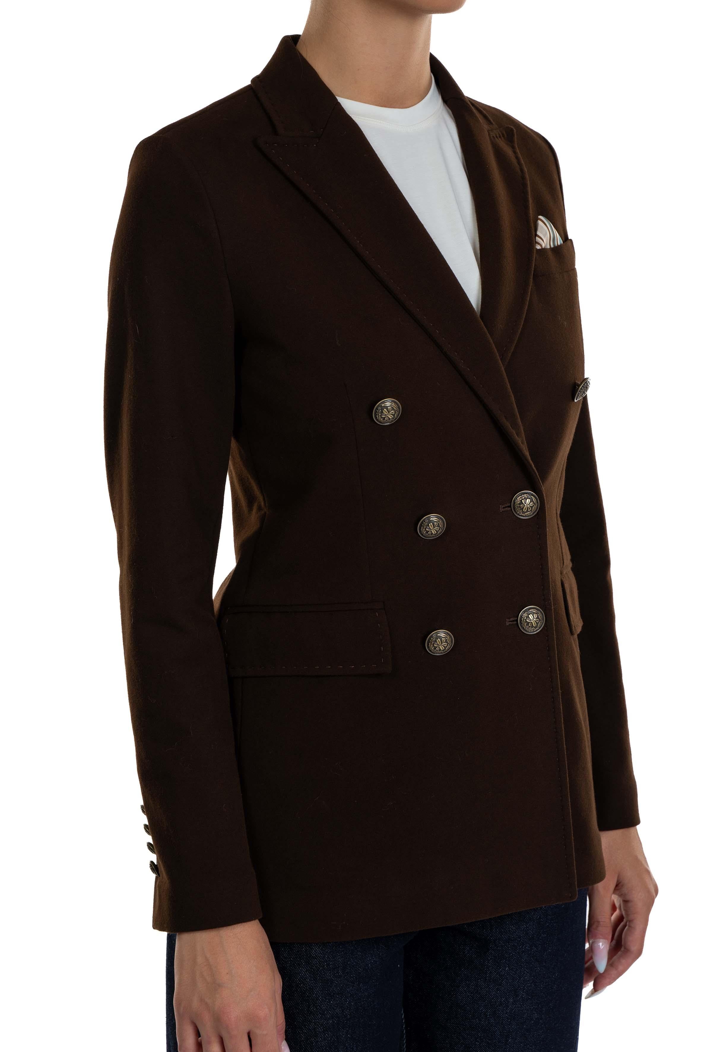 Giacca doppiopetto Marrone FD3612 CORTECCIA CIRCOLO 