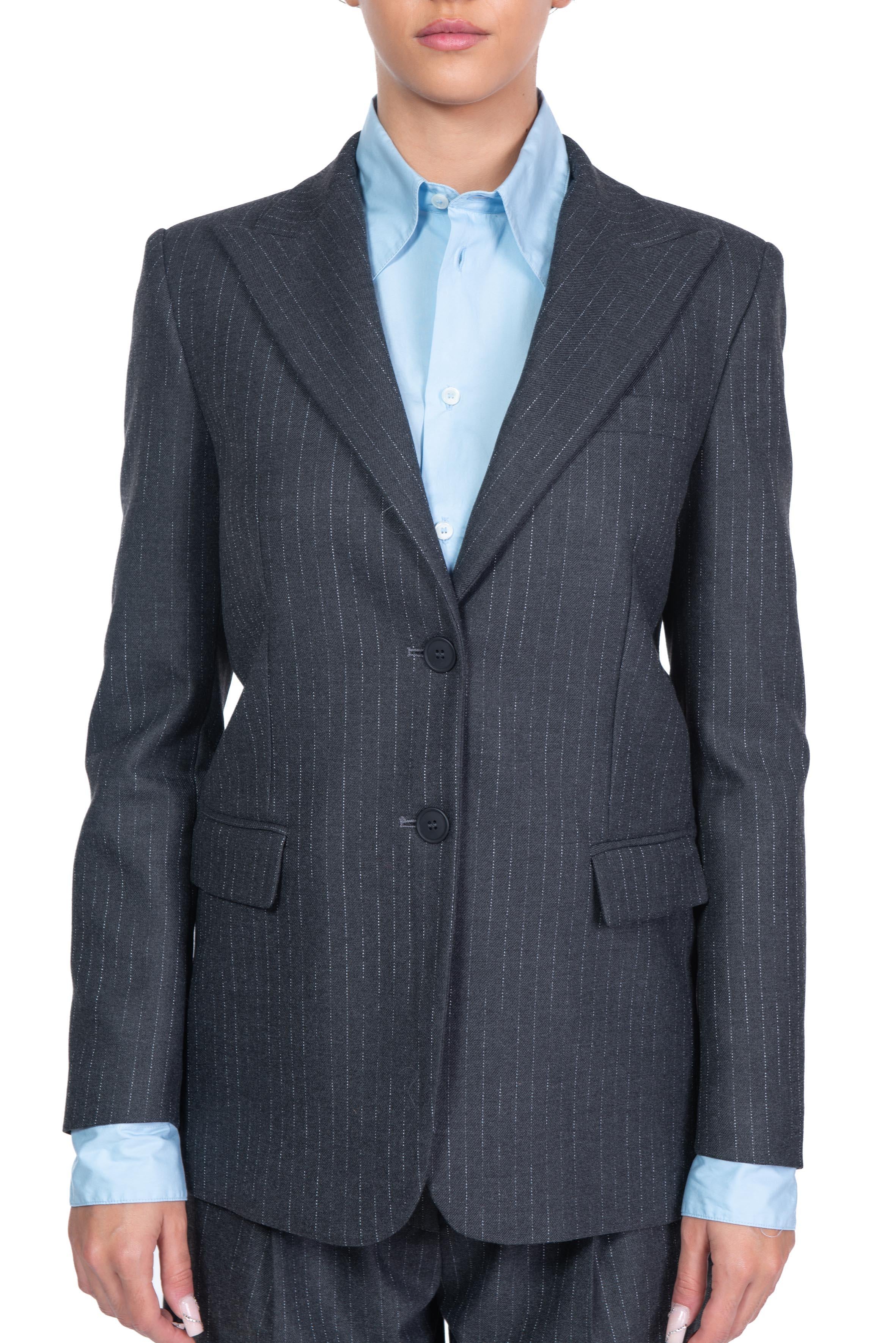 Giacca monopetto gessata 4325 4312 G ALICE MILLER 