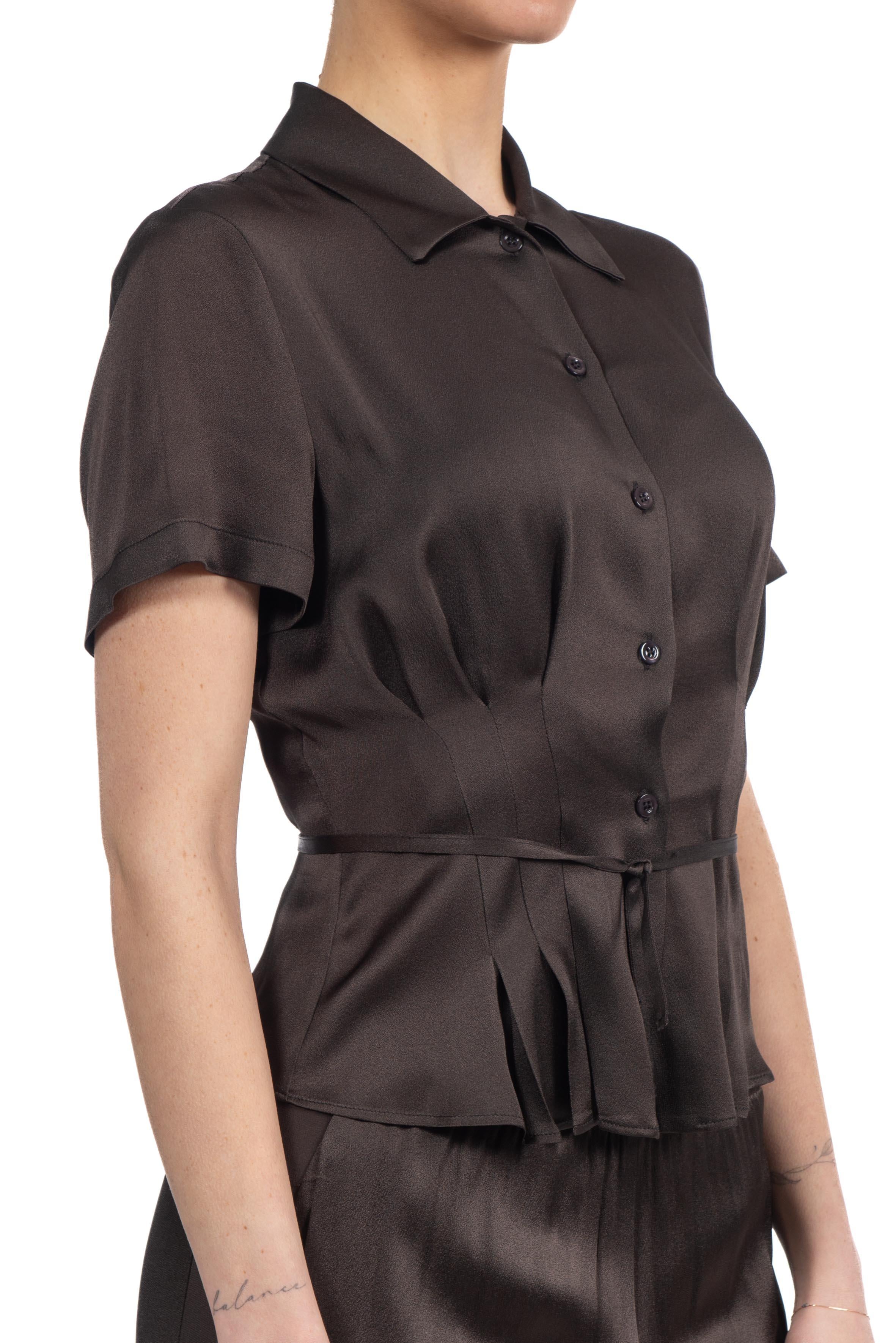 Camicia Desideria dark cacao DESIDERIA Y6SM06 DARK CACAO SEMICOUTURE 