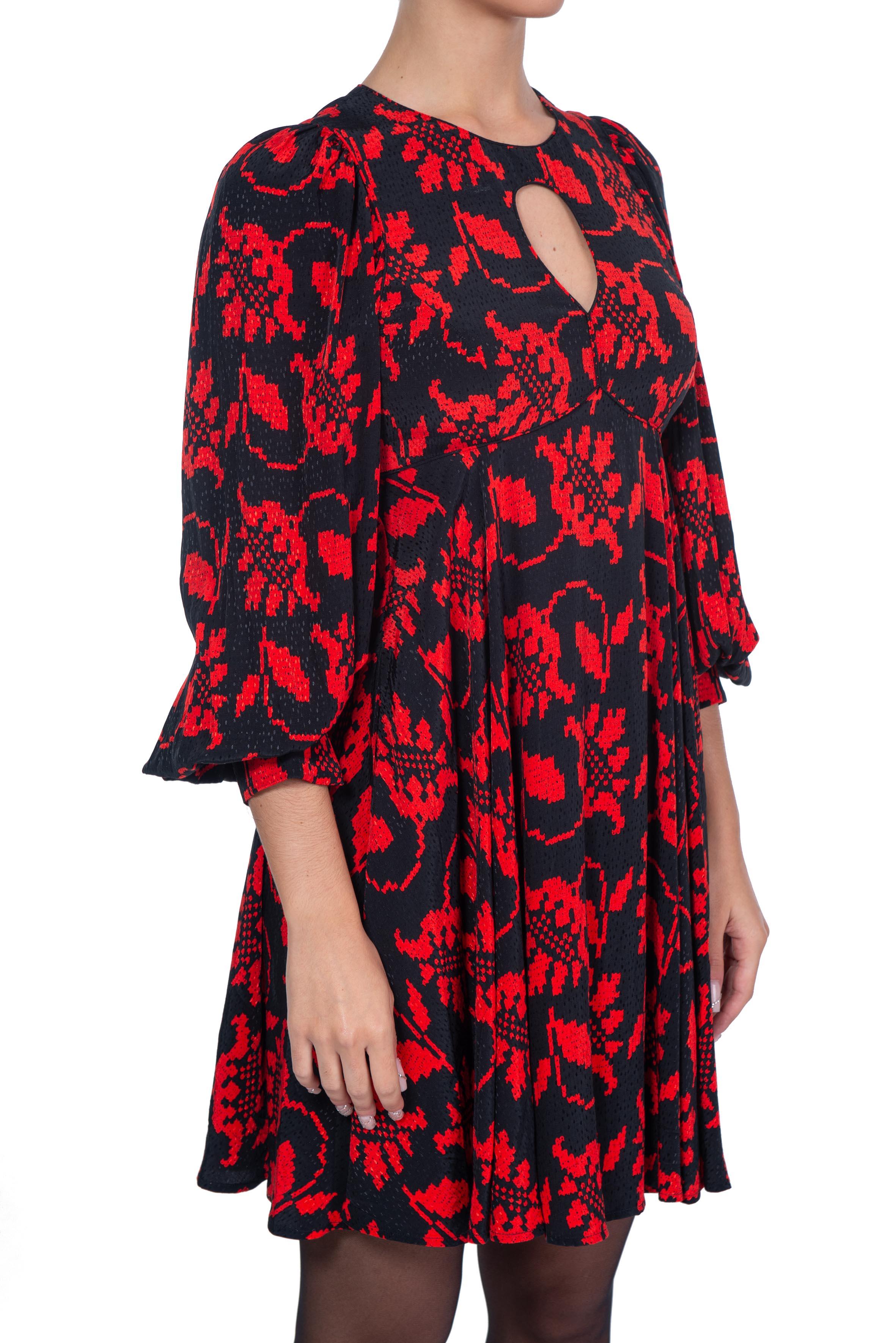 Abito Gendy fantasia rosso e nero GENDY R ESSENTIEL ANTWERP 