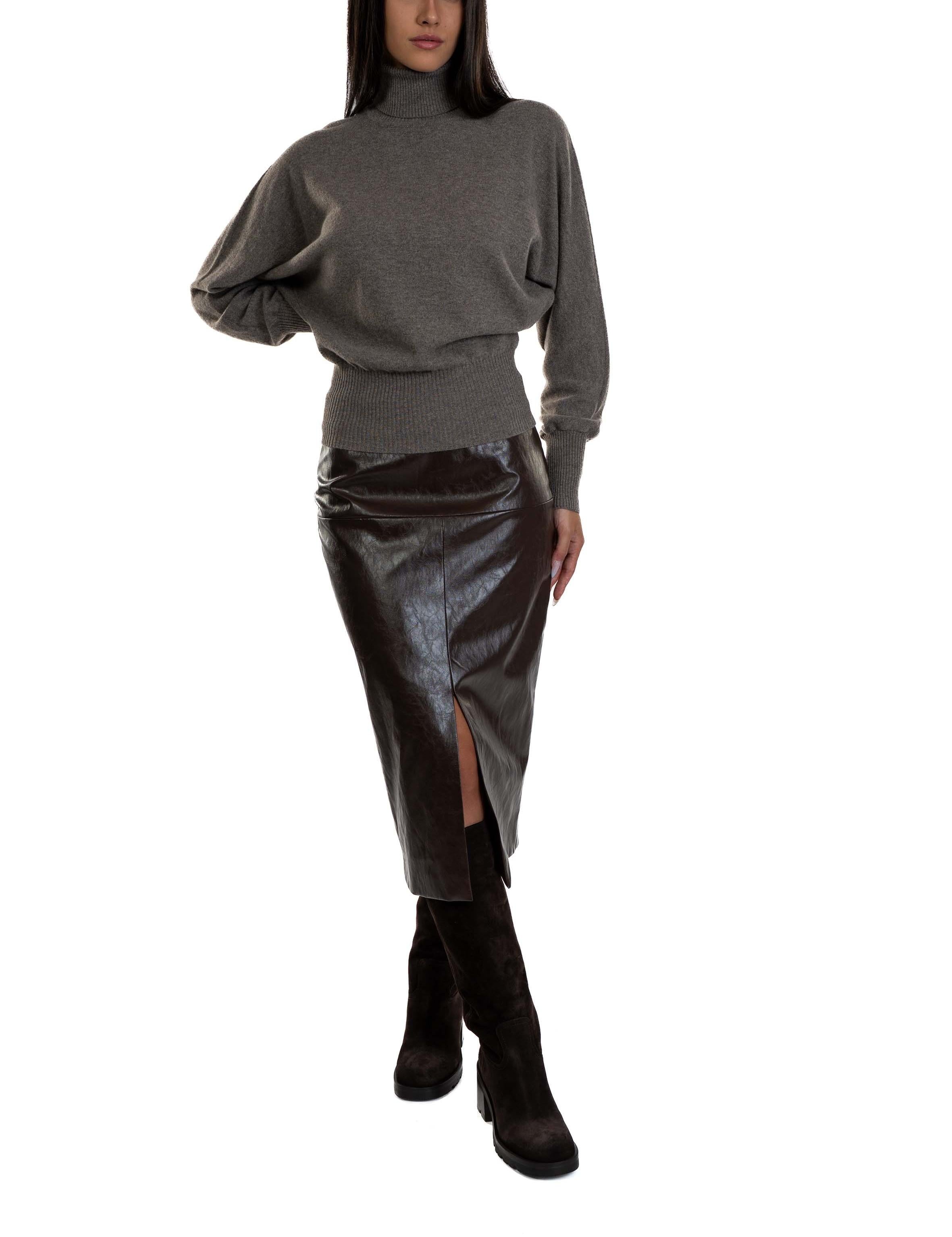 Gonna longuette in ecopelle 30702 302 MORO FEDERICA TOSI 