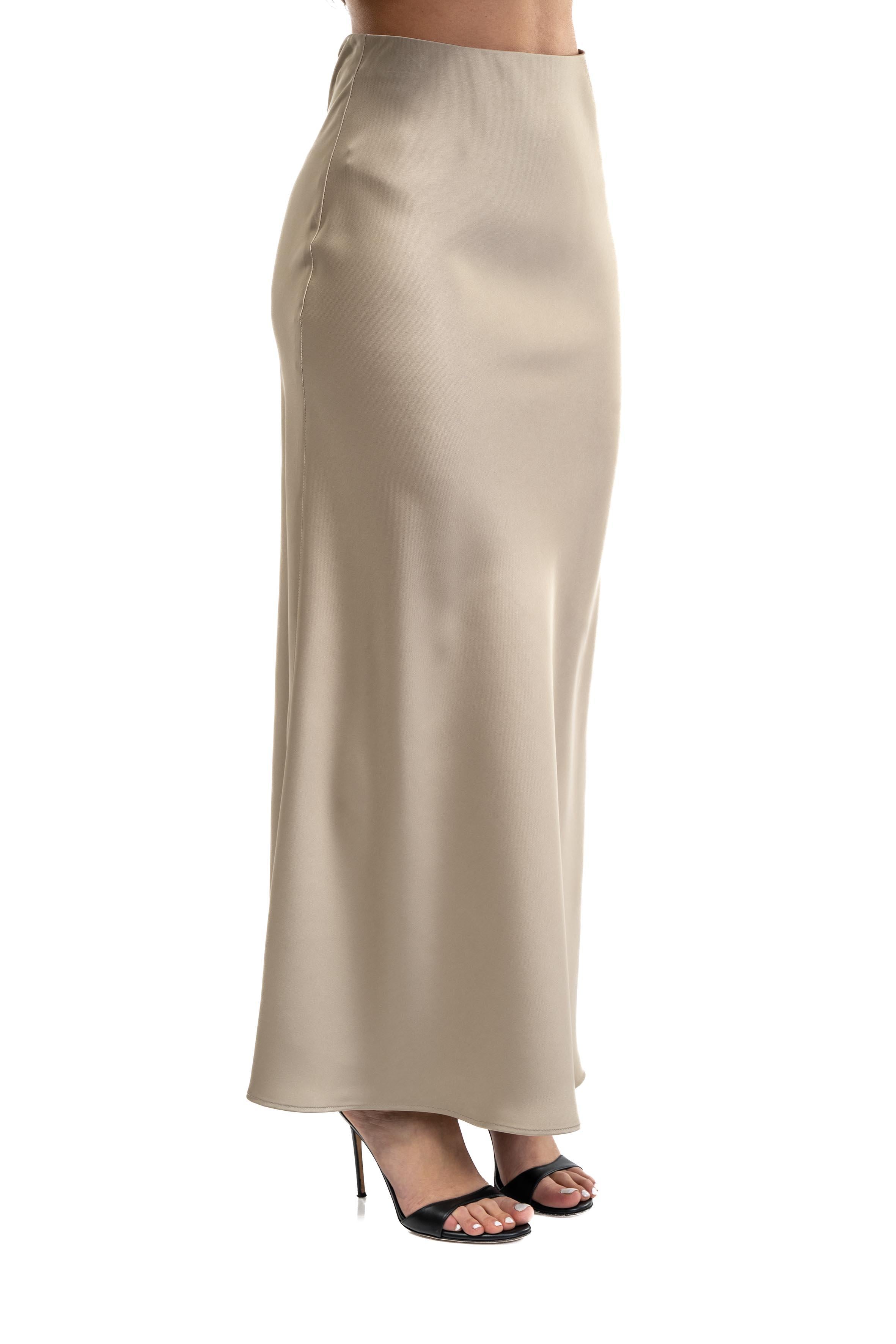 Gonna in raso beige 2639 4331 PIETRA ALICE MILLER 
