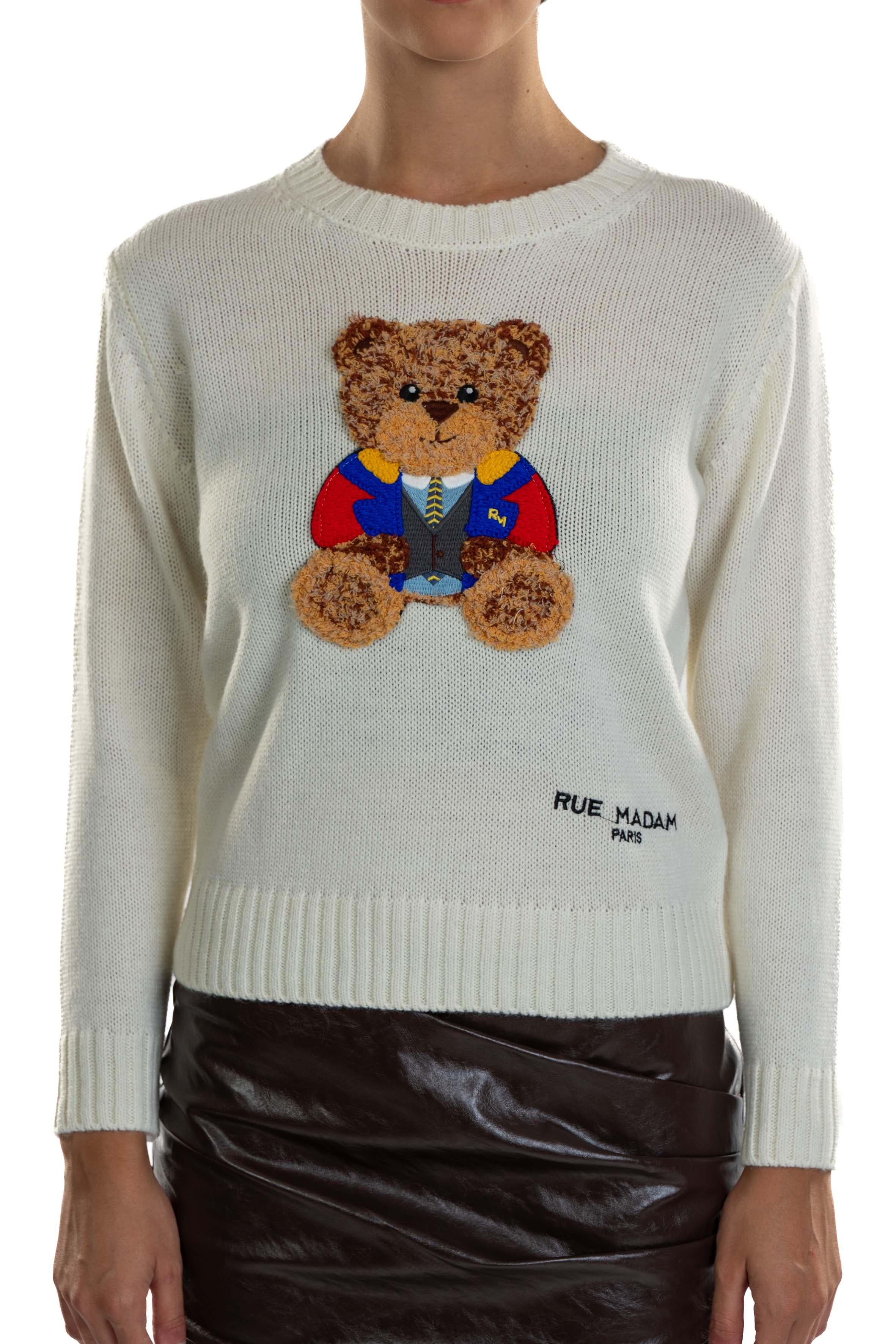 Maglia Marvin MARVIN JUMPER WHITE RUE MADAM 