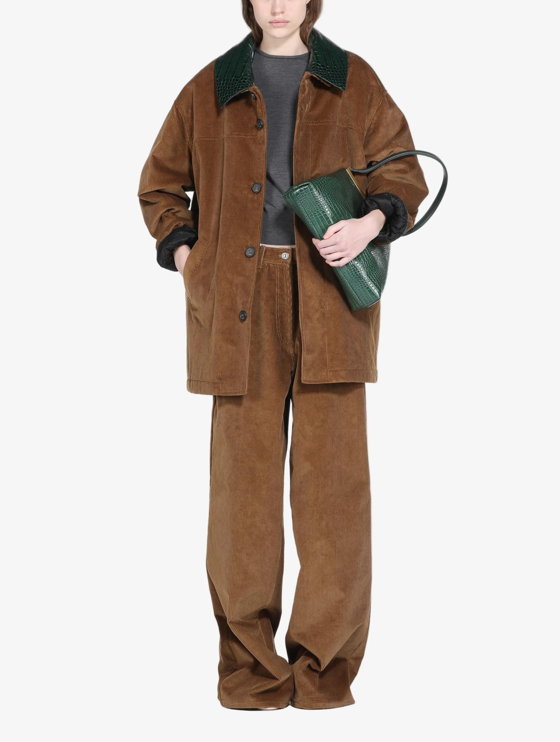 Pantalone in velluto B071 NOCCIOLA N° 21 