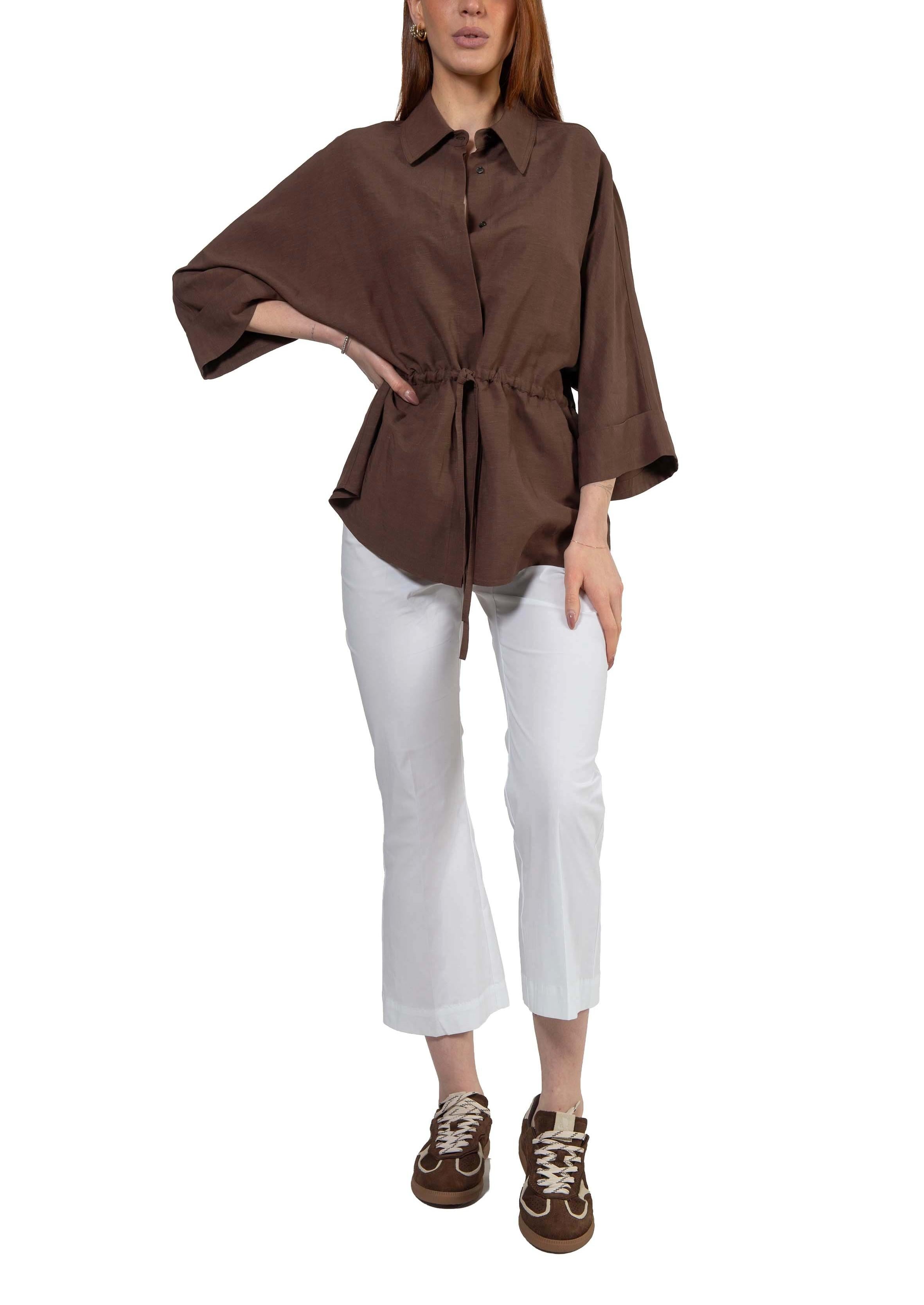 Camicia con coulisse 4738 2973 CIOCCOLATO ALICE MILLER 