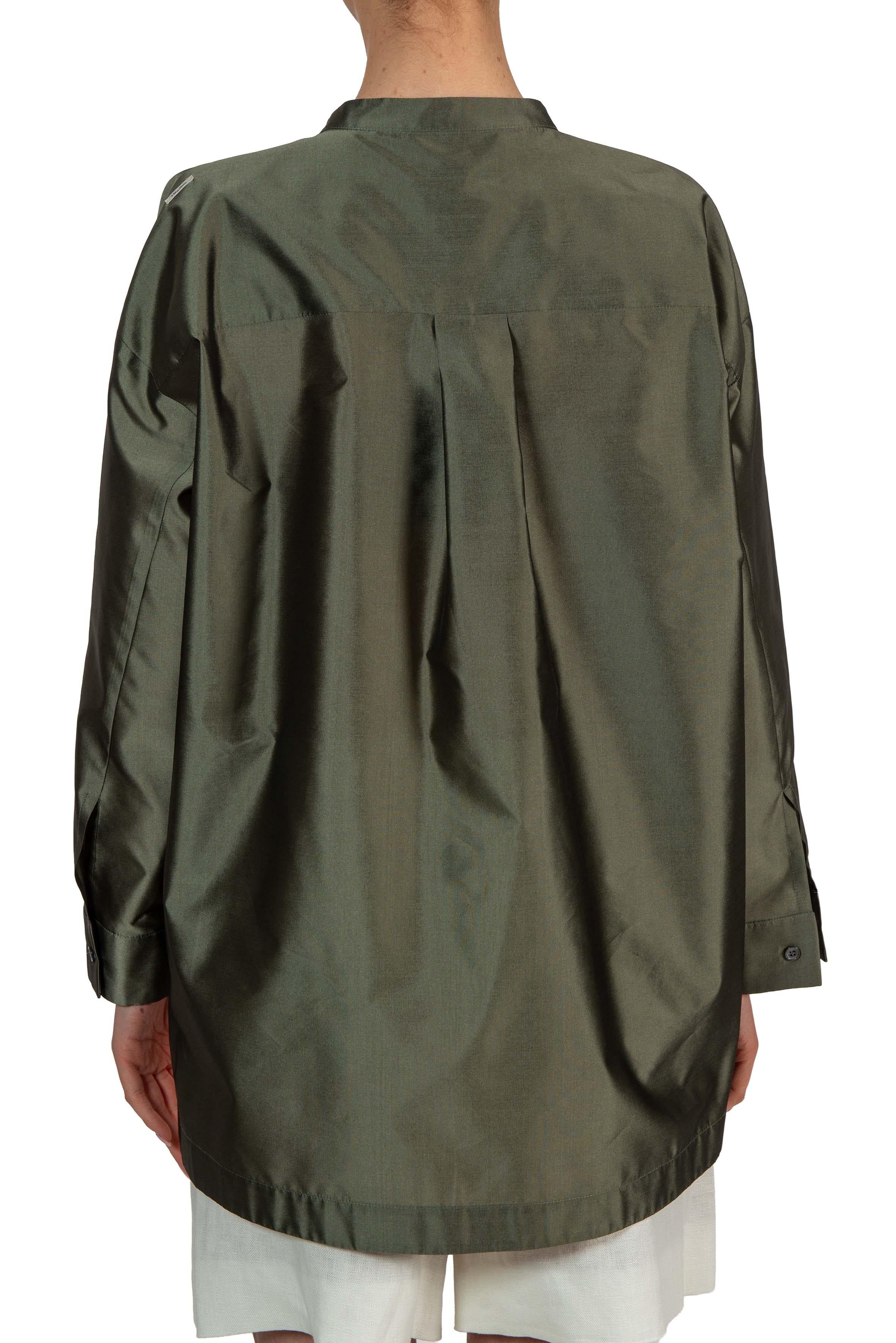 Camicia in seta verde militare RACCONTO 004 MAX MARA 