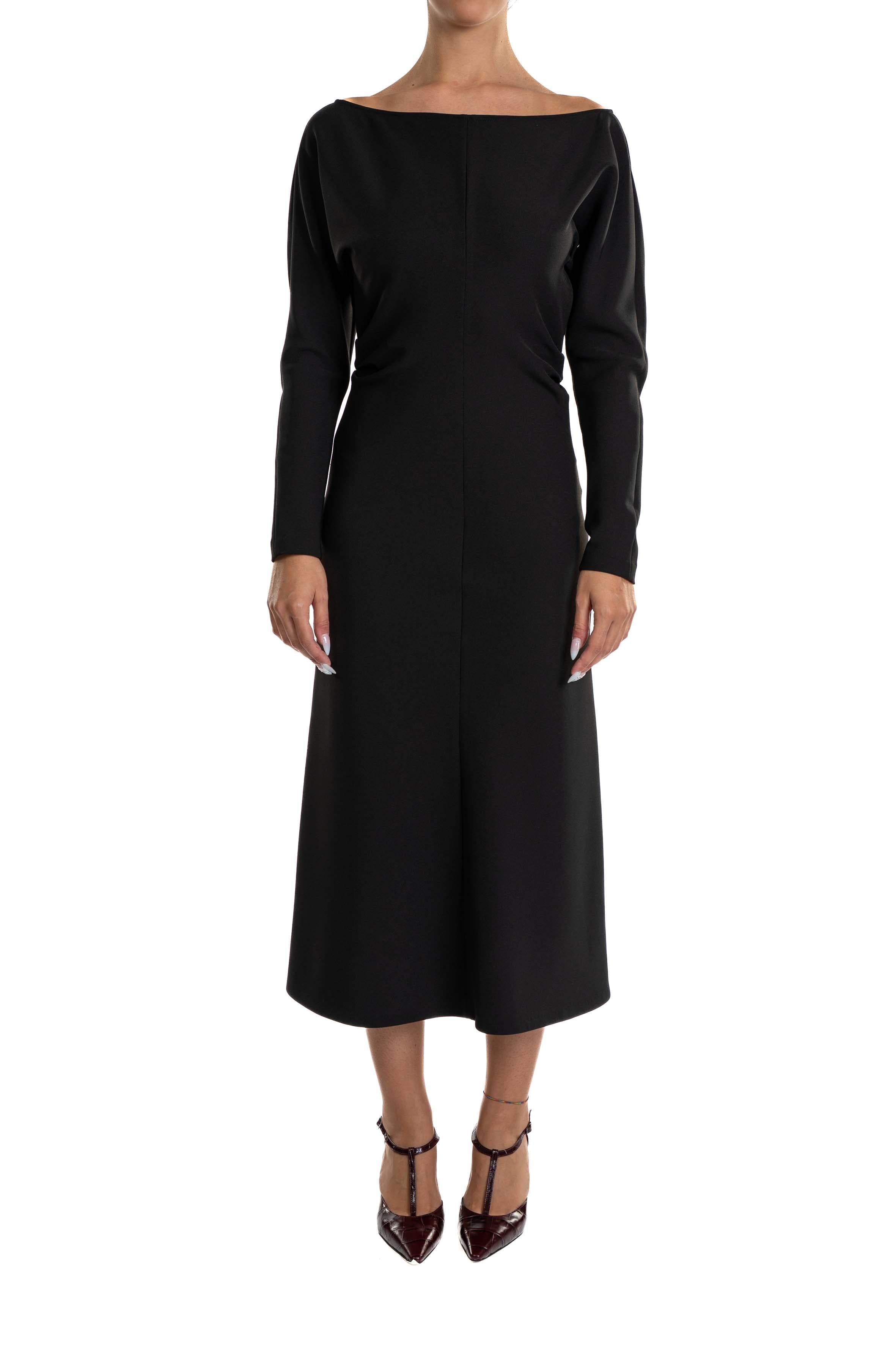 Abito midi scollo a barca 31204 NERO FEDERICA TOSI 
