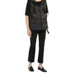 Gilet imbottito con cappuccio in tela antigoccia nero Greengo