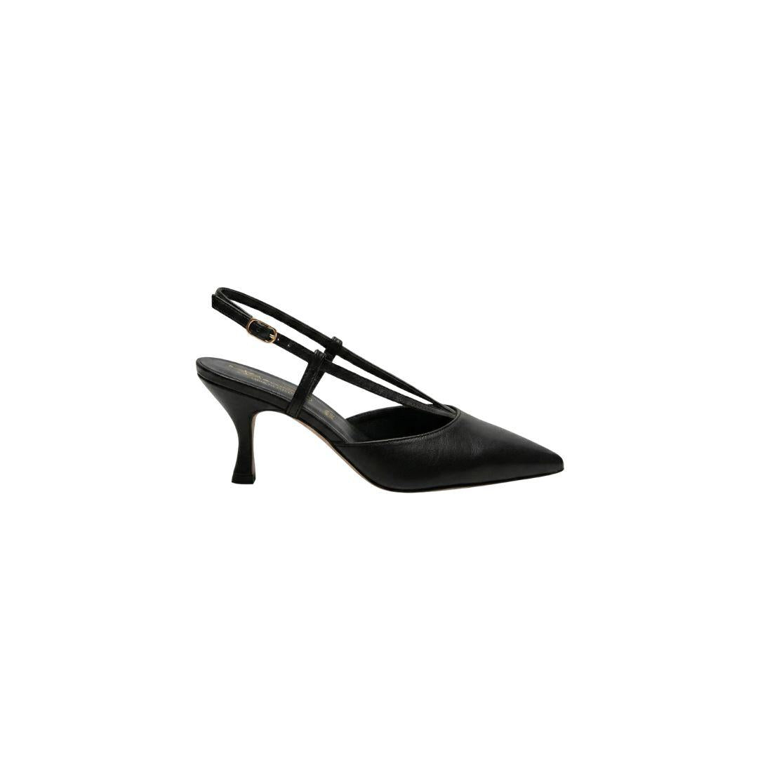 Slingback nera 671 671 NERO BIANCA DI 