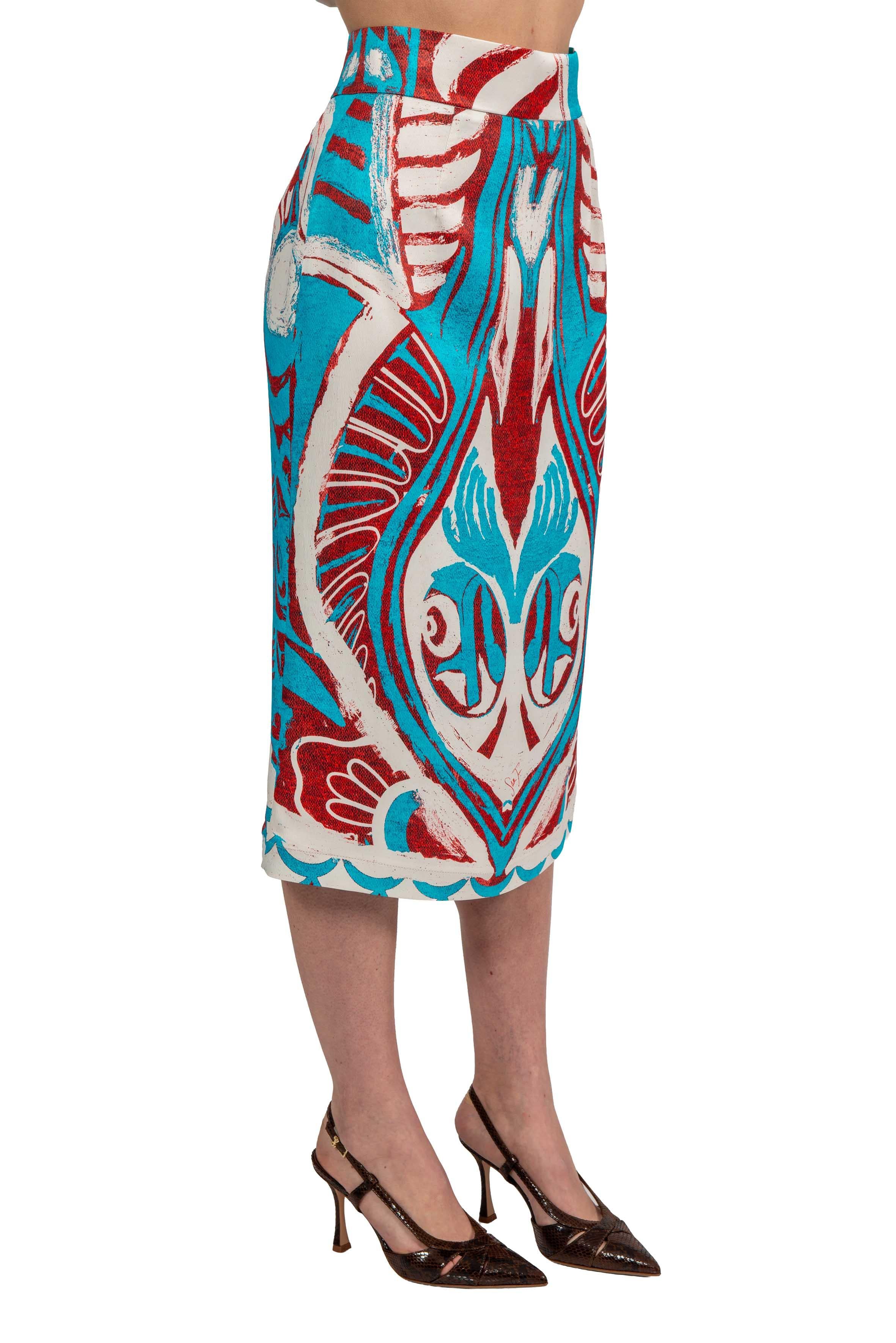 Gonna longuette stampa alaska JG409 STAMPA ALASKA STELLA JEAN 