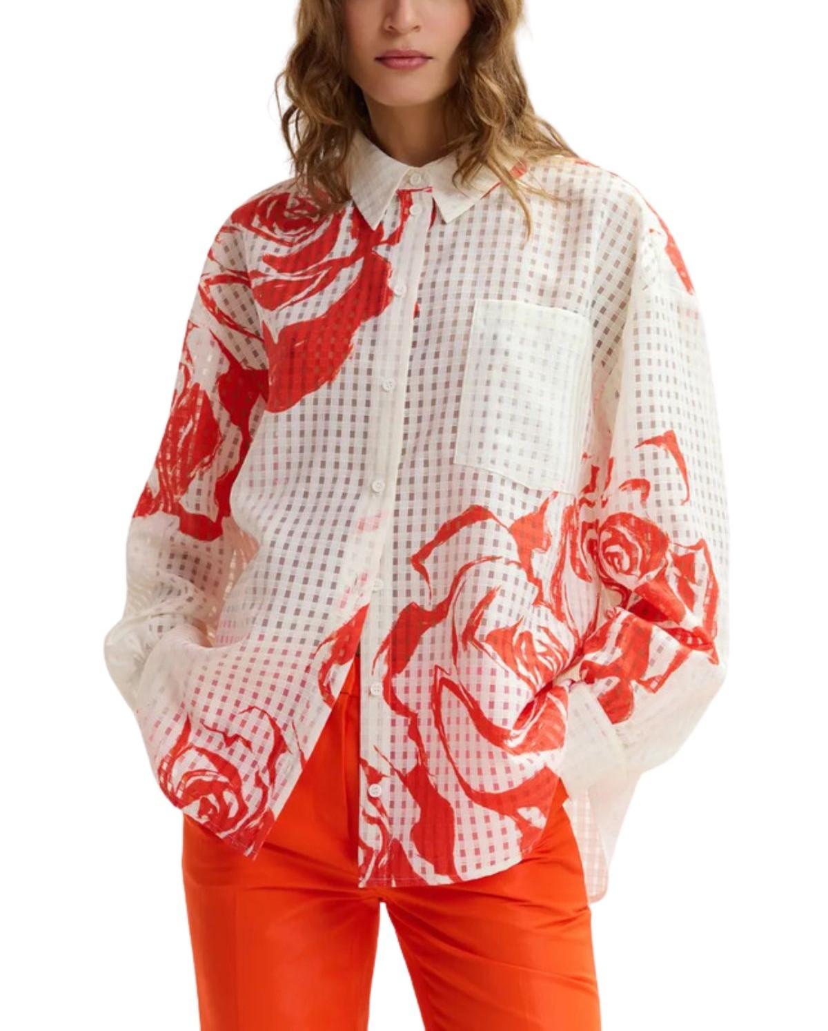 Camicia over traforata panna JORANGE OFF WHITE ESSENTIEL ANTWERP 