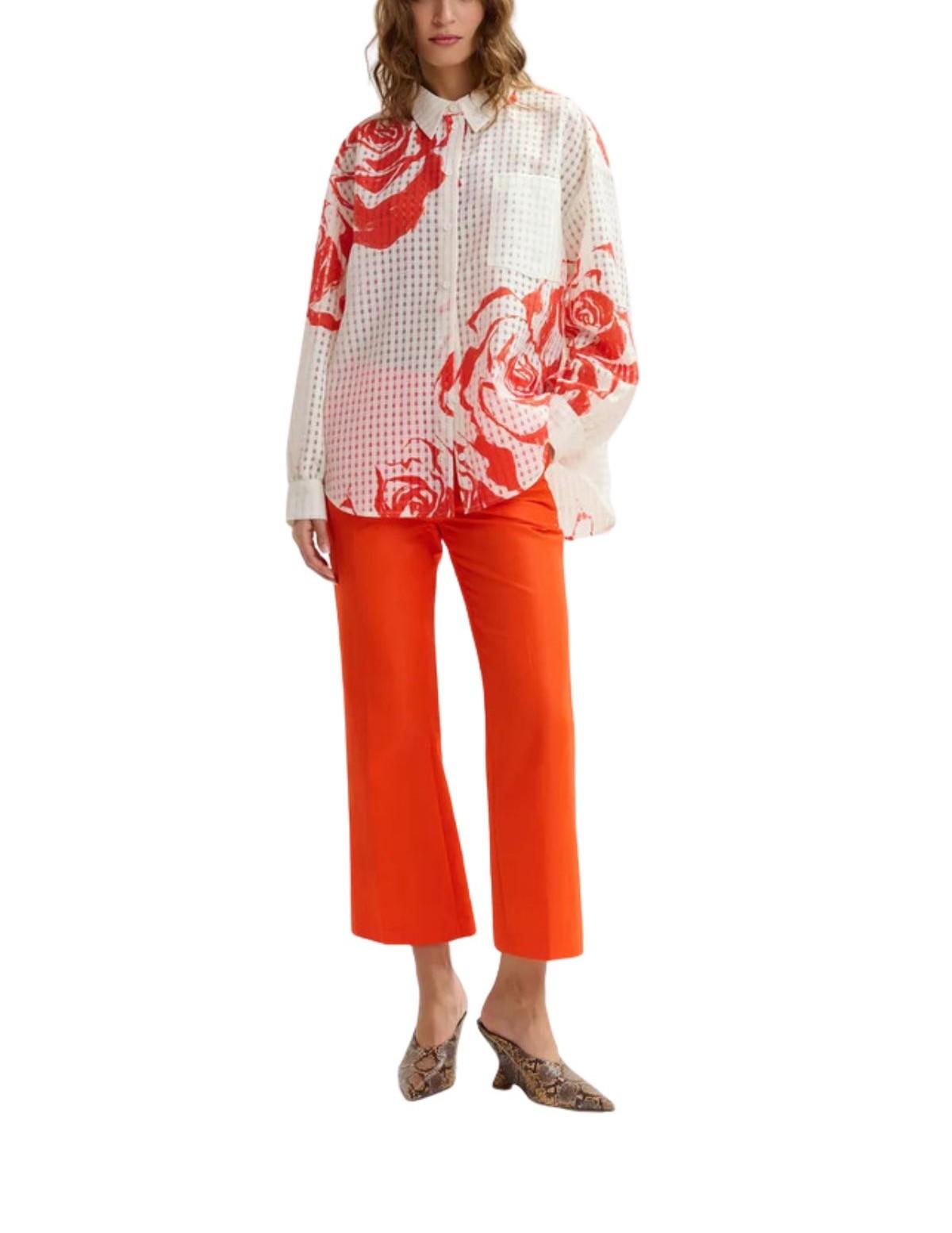 Camicia over traforata panna JORANGE OFF WHITE ESSENTIEL ANTWERP 