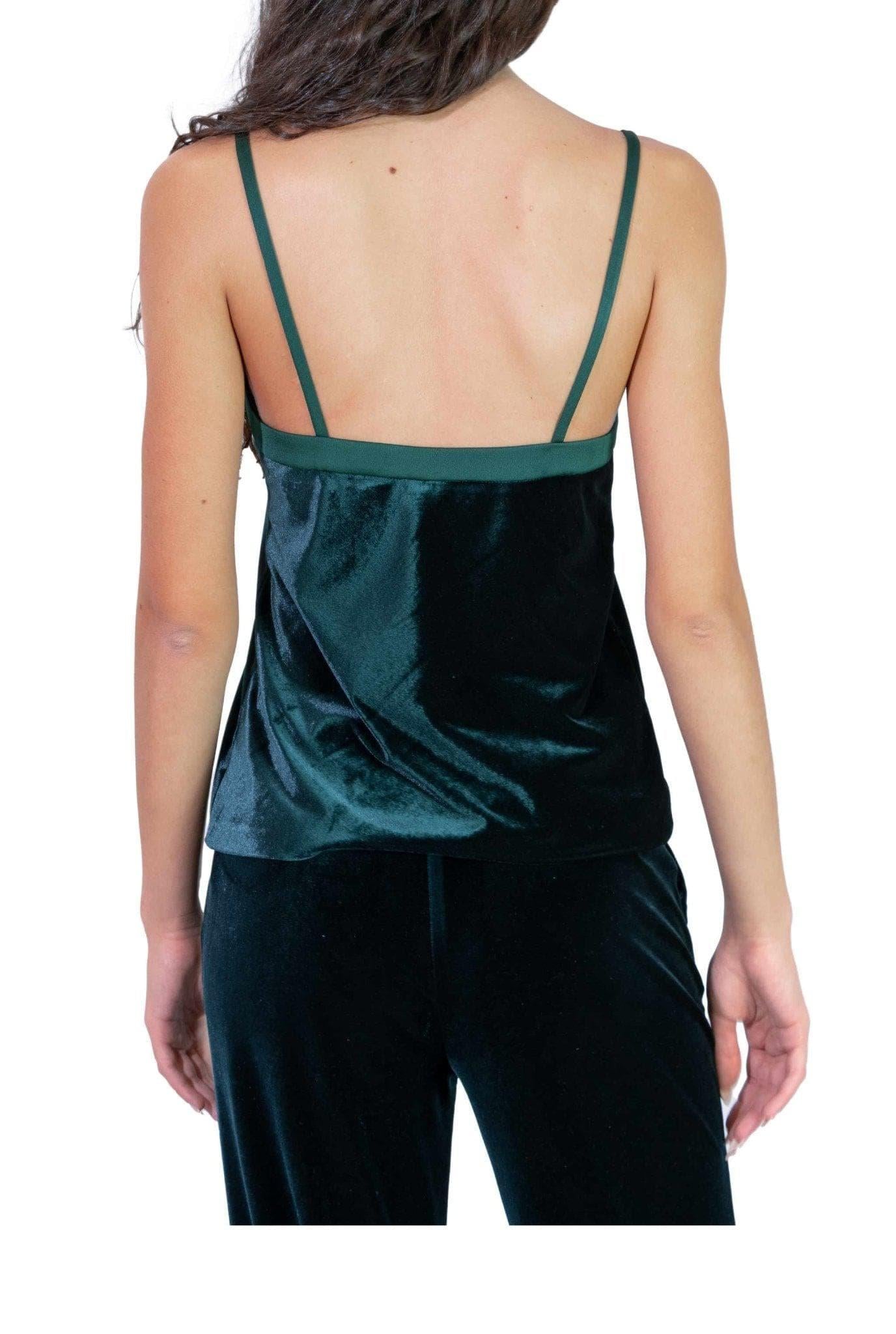 Top in velluto verde 3902 2894 V ALICE MILLER 