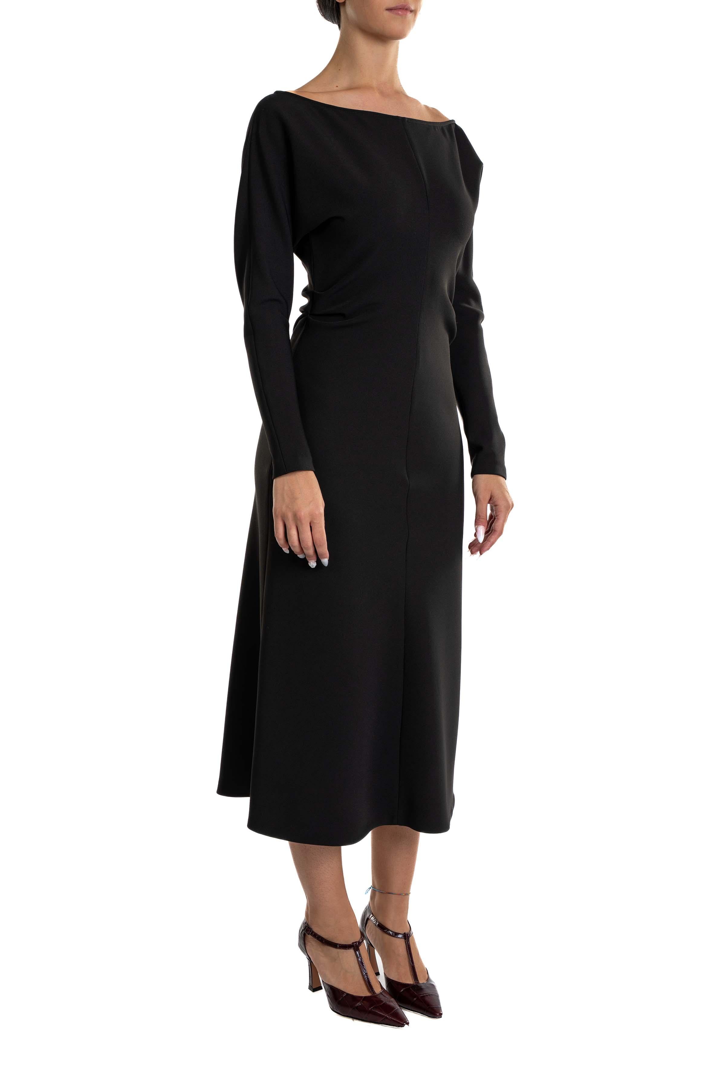 Abito midi scollo a barca 31204 NERO FEDERICA TOSI 