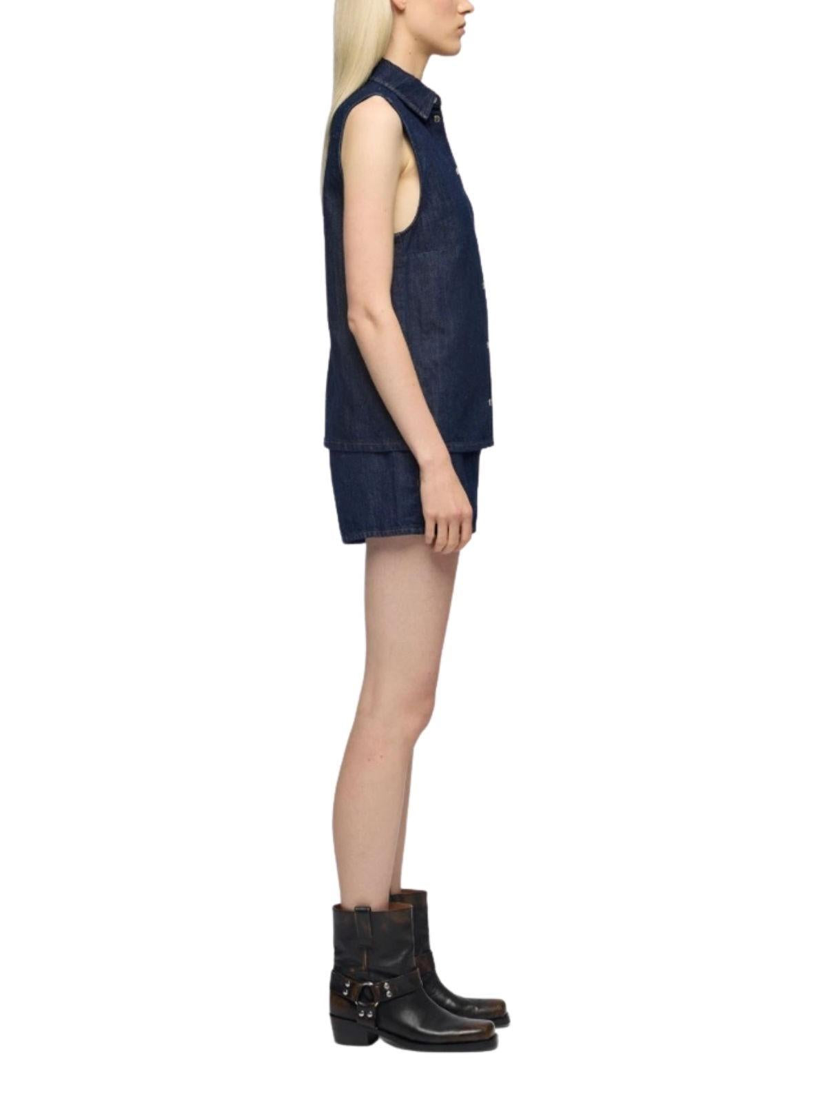 Camiciajeans Sleeveless Shirt SLEEVELESS SHIRT BLOSSOM BLU 7 FOR ALL MANKIND 