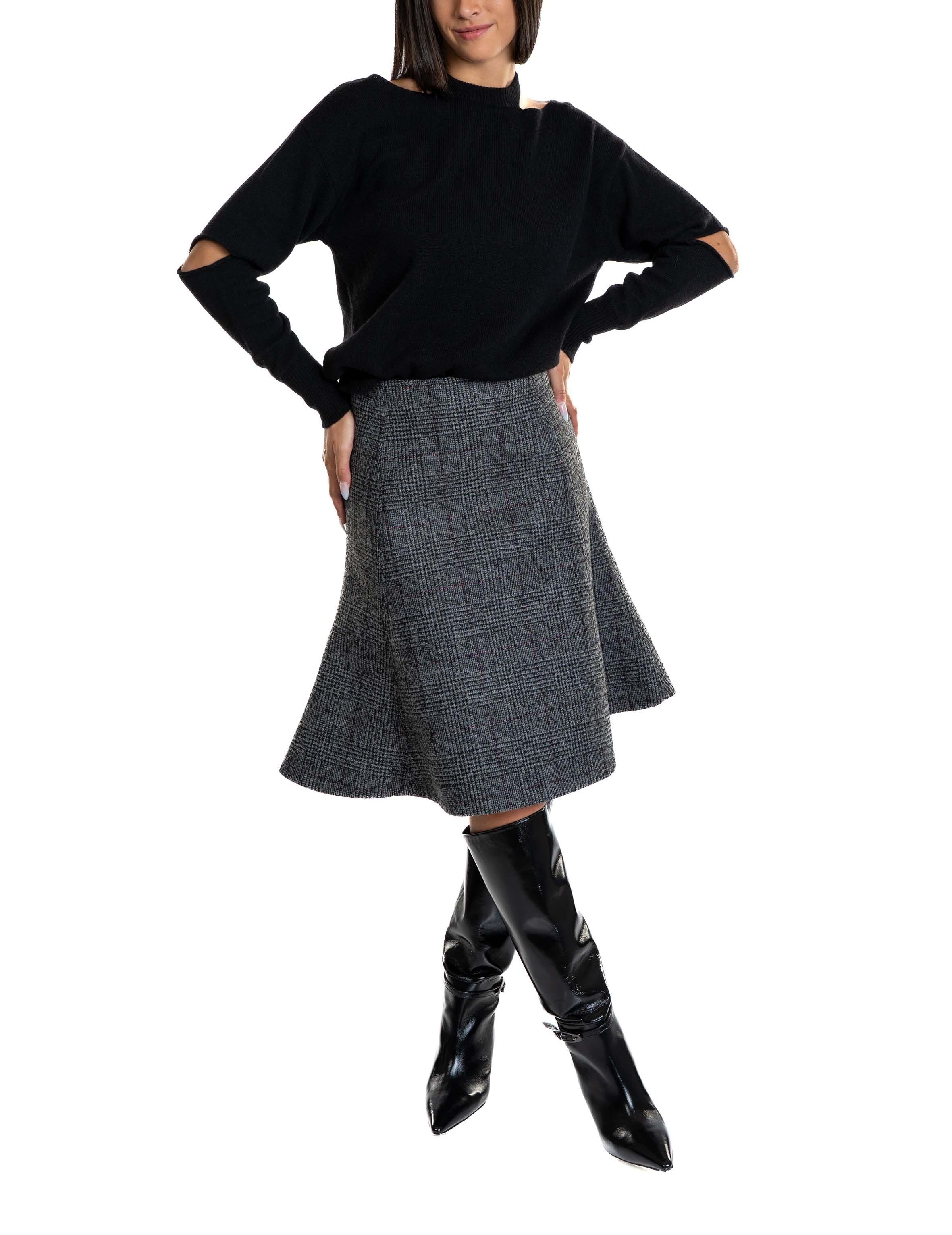 Maglia cut- out girocollo 32006 NERO FEDERICA TOSI 