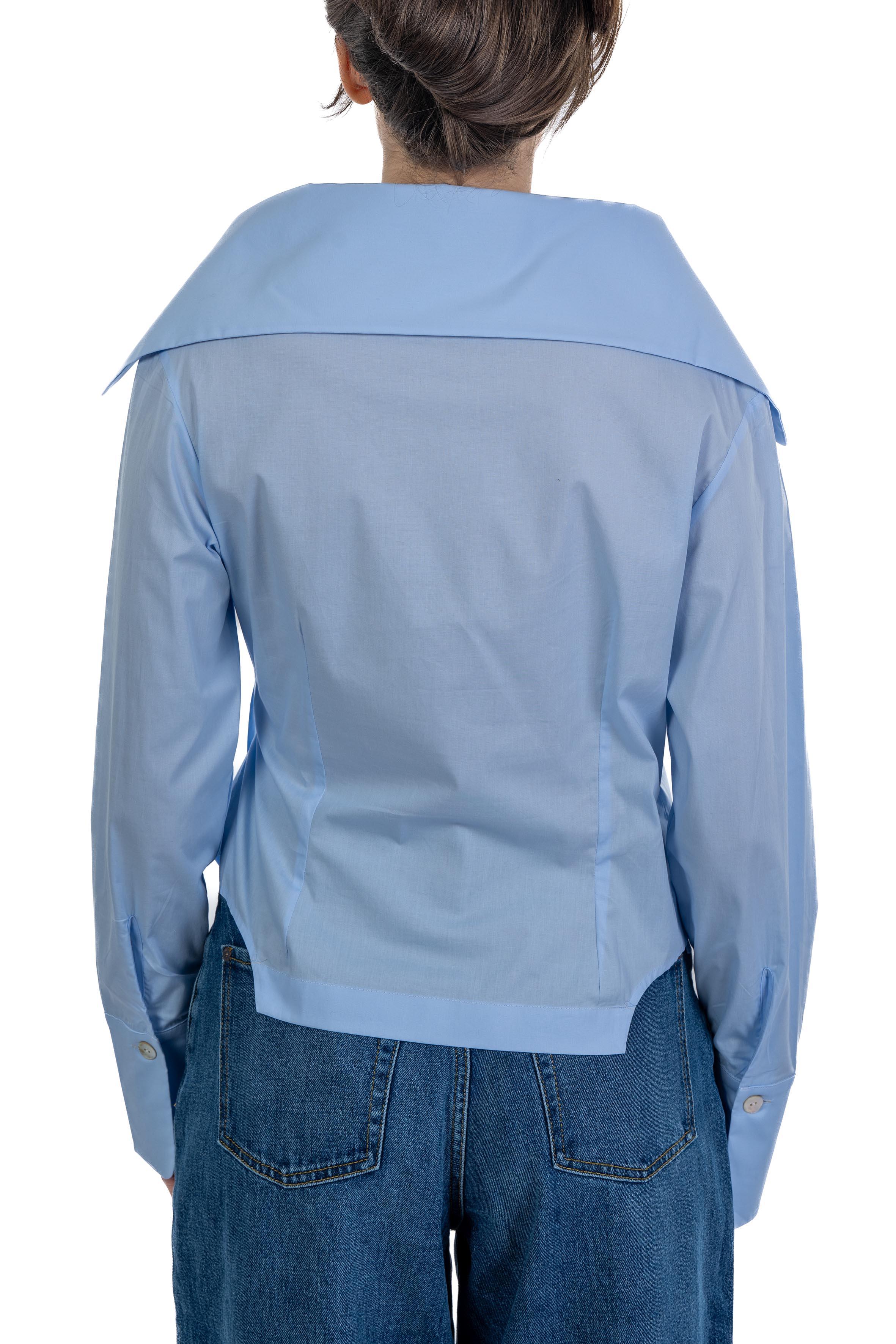 Camicia Nora incrociata NORA BA740 SKYBLUE Balossa 