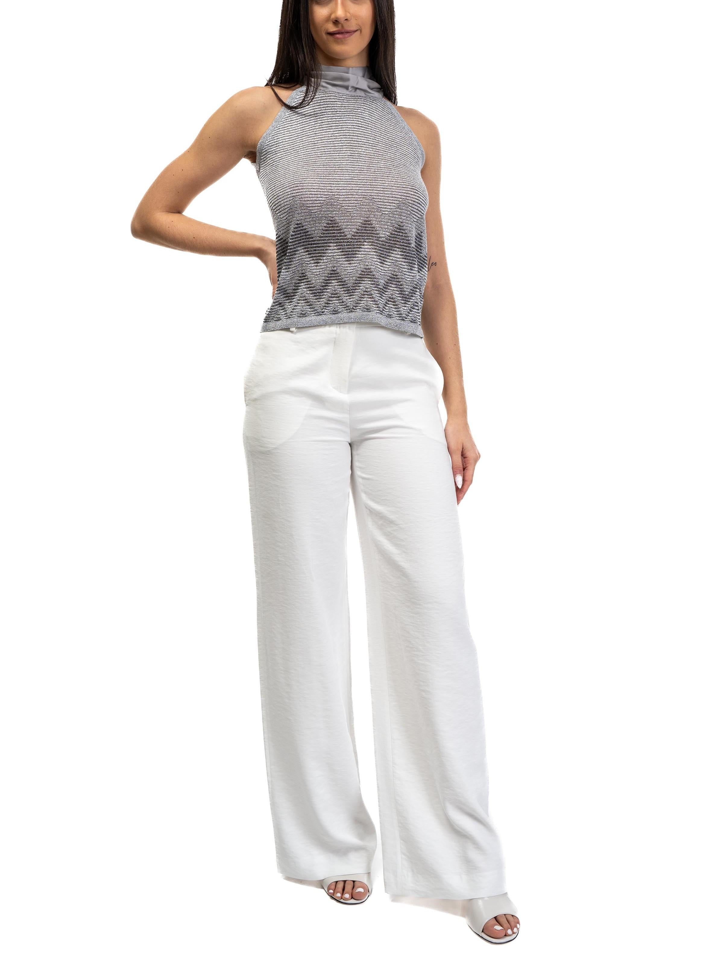 Top lurex con fiocco 60185 12 ACCIAIO D.EXTERIOR 