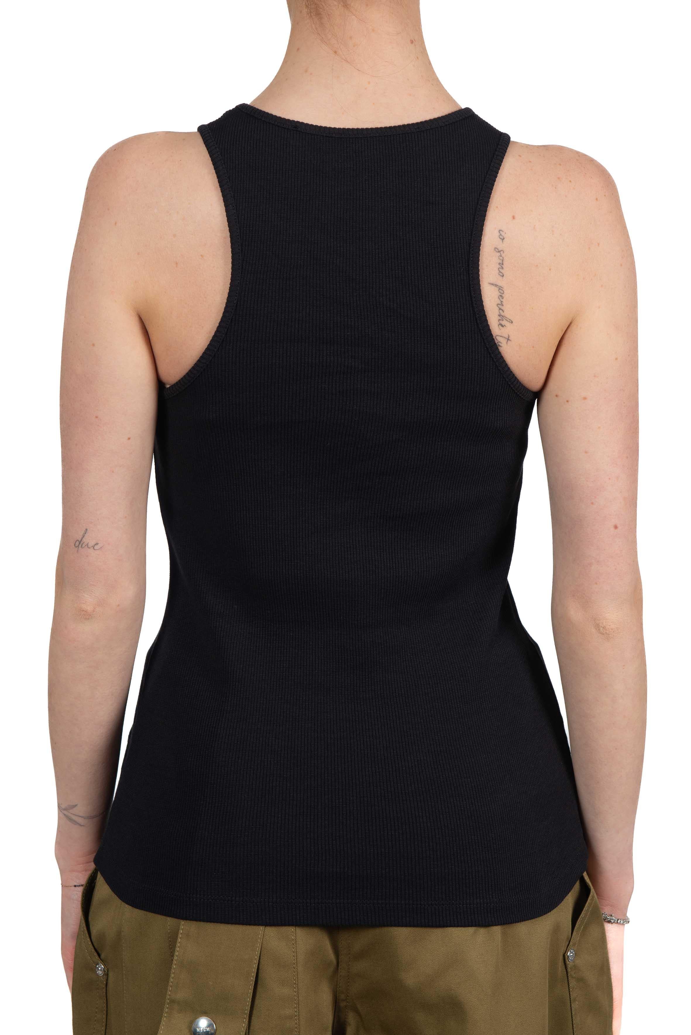 Canotta a coste nera 42652 42652 NERO FEDERICA TOSI 