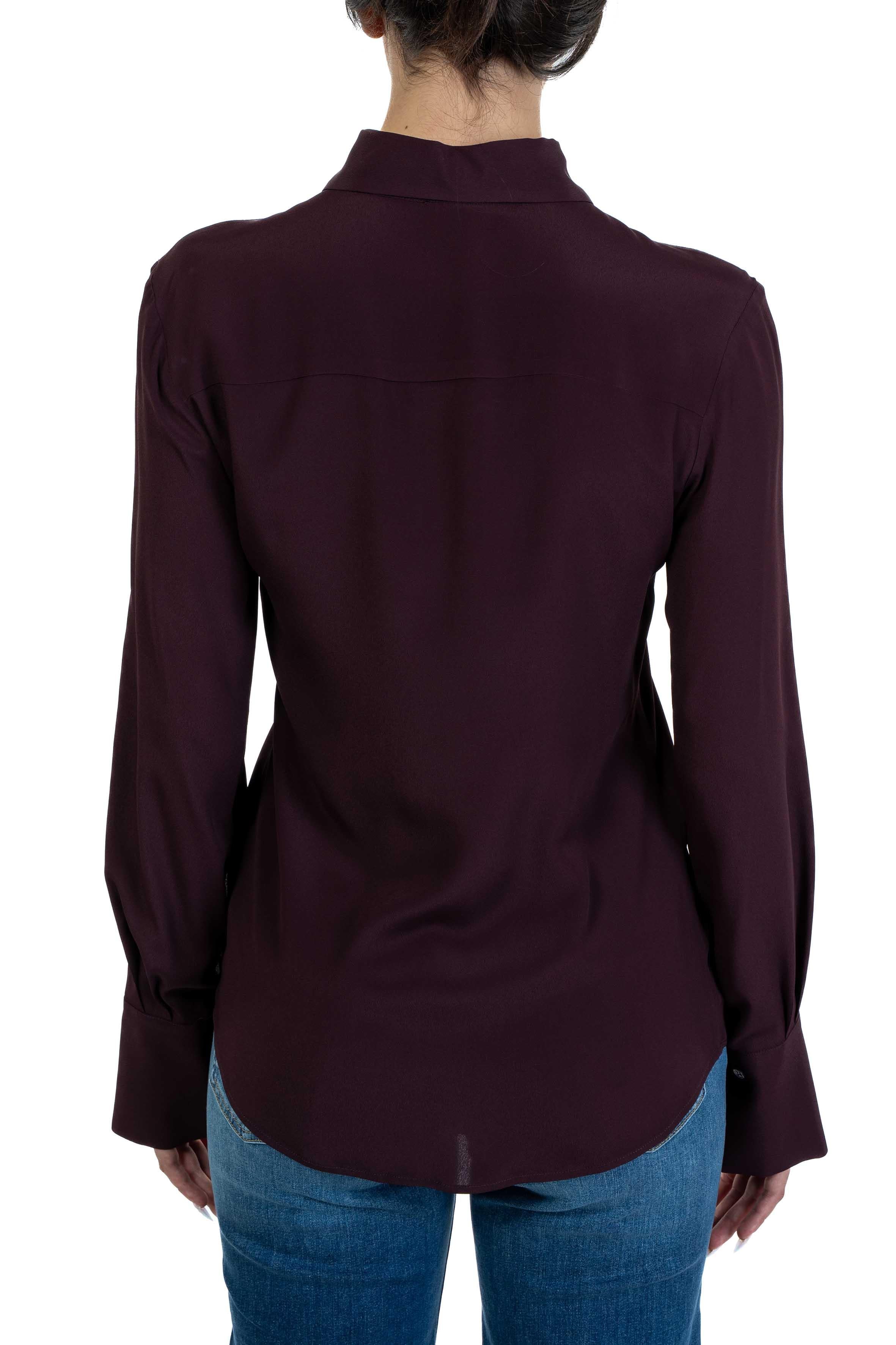 Camicia in misto seta bordò 4494 4057 VINO ALICE MILLER 