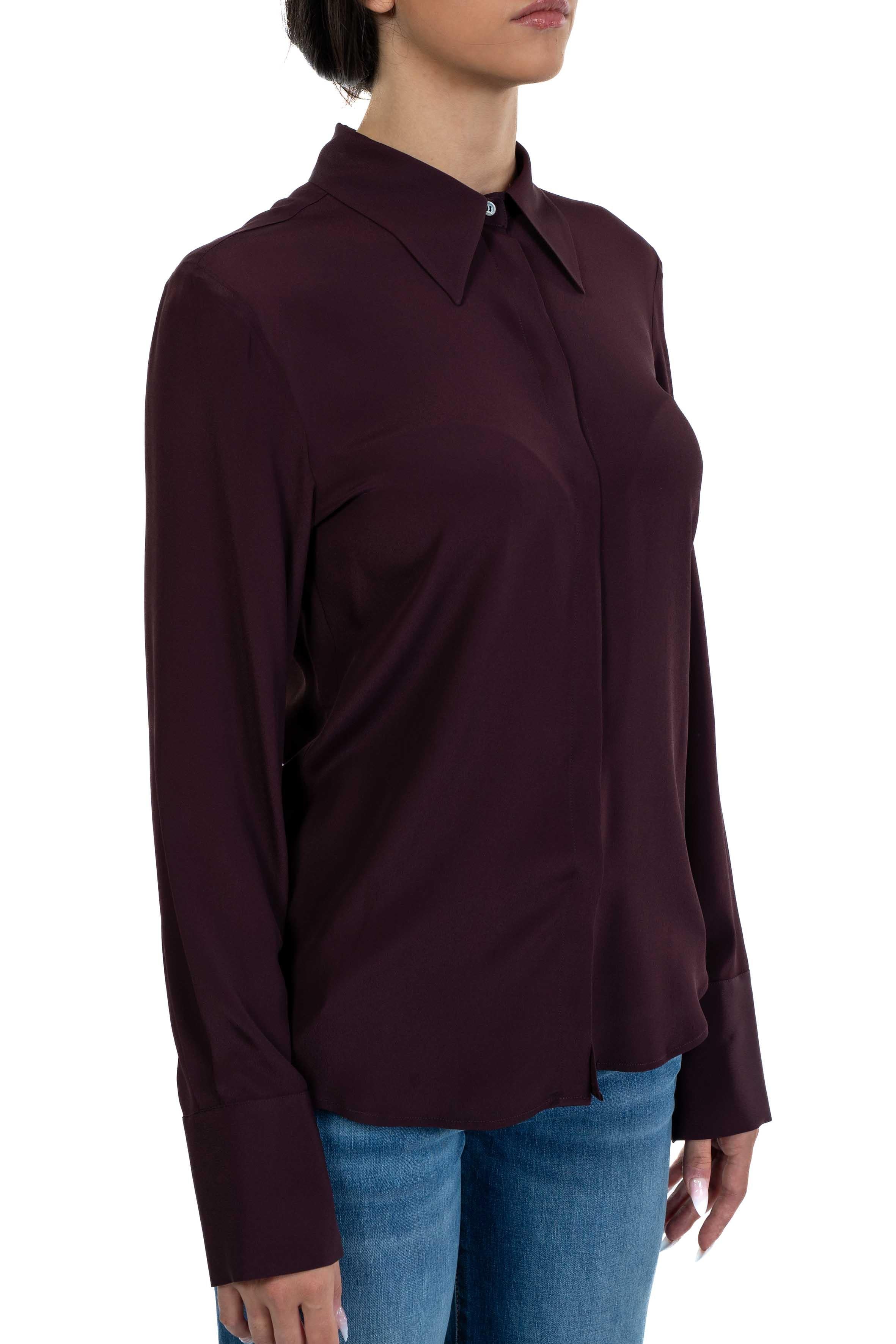 Camicia in misto seta bordò 4494 4057 VINO ALICE MILLER 