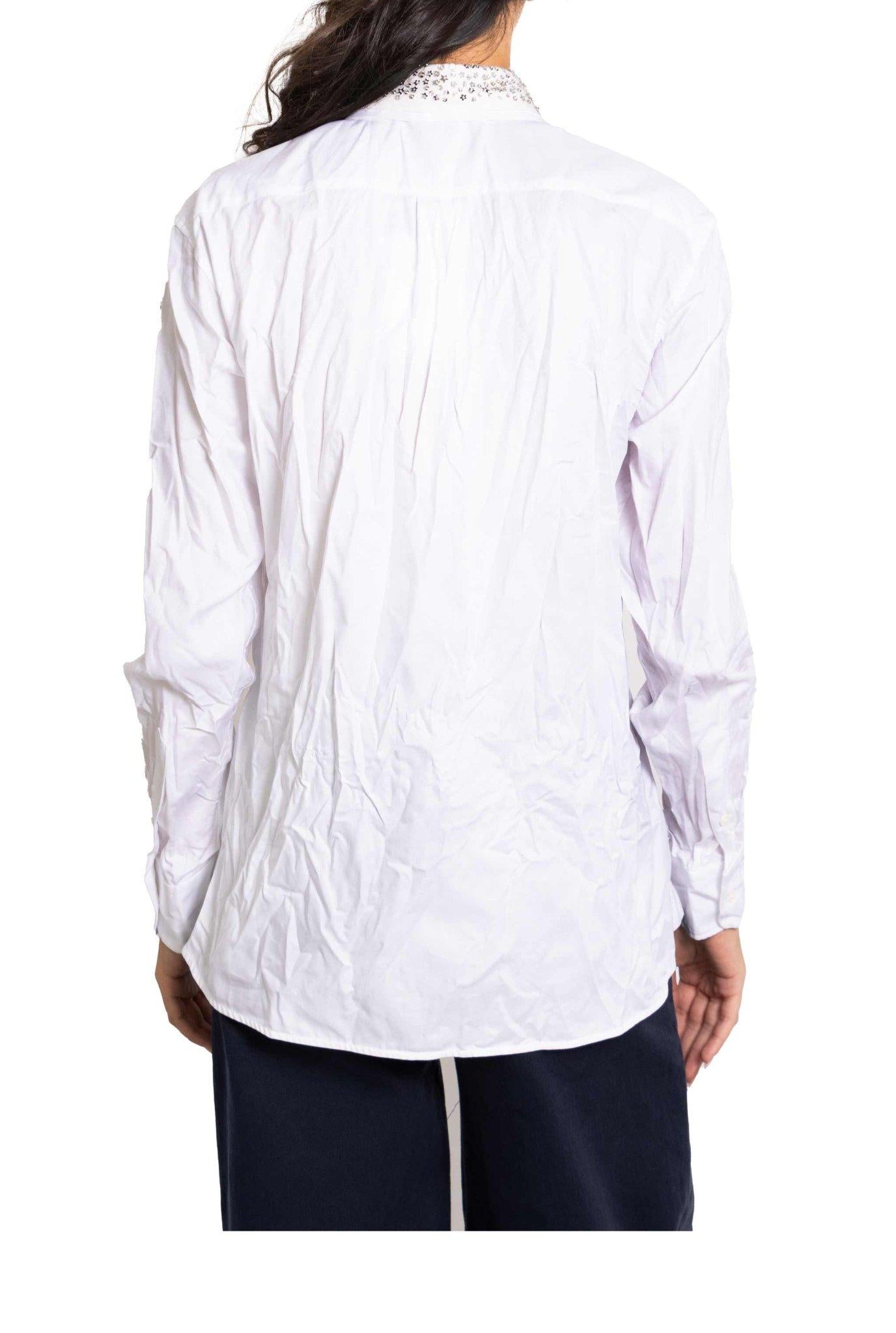 Camicia effetto stropicciata bianca G021 B N° 21 
