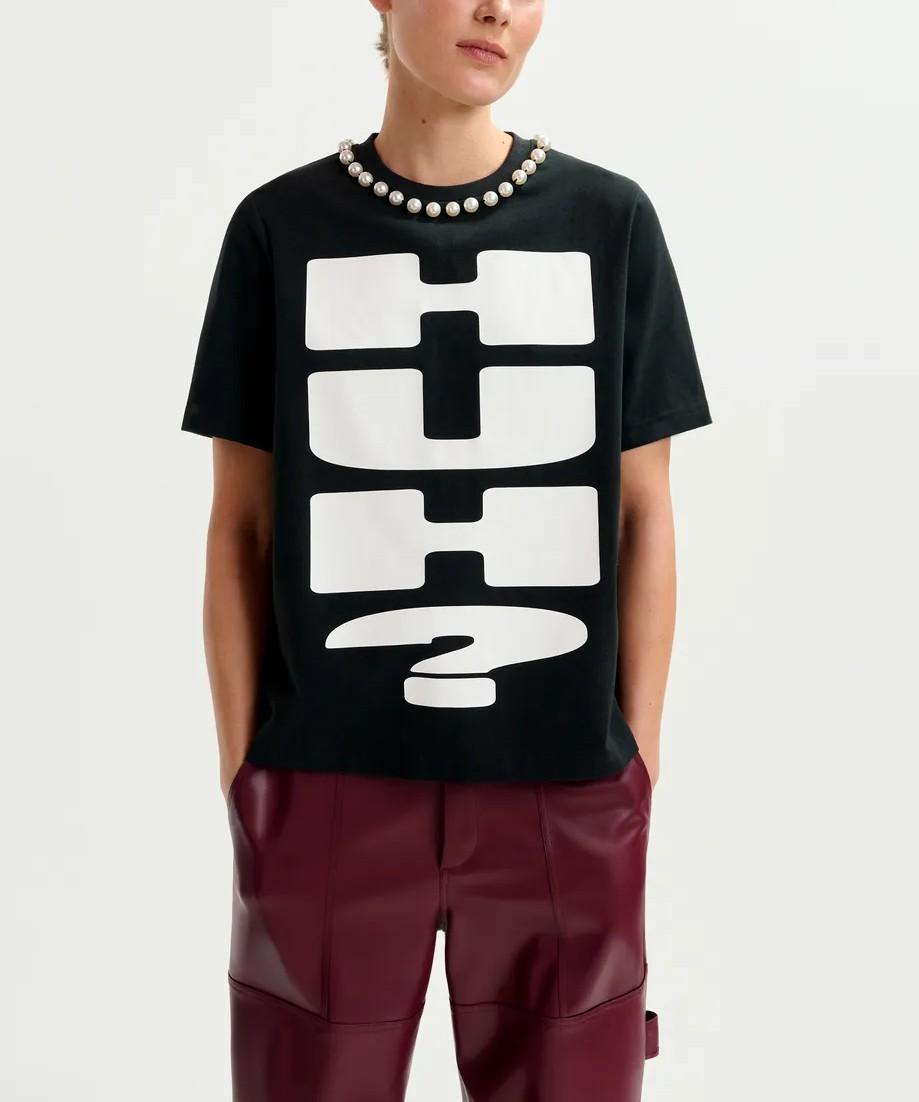 T-shirt nera Isos ISOS BLACK ESSENTIEL ANTWERP 