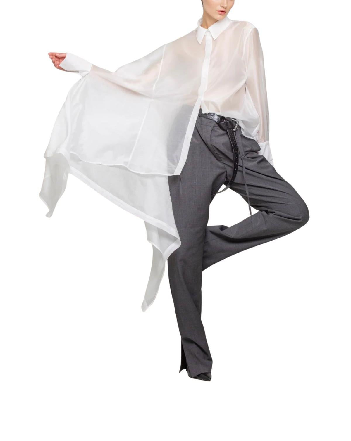 Camicia bianca asimmetria BA804 DREAM WHITE Balossa 