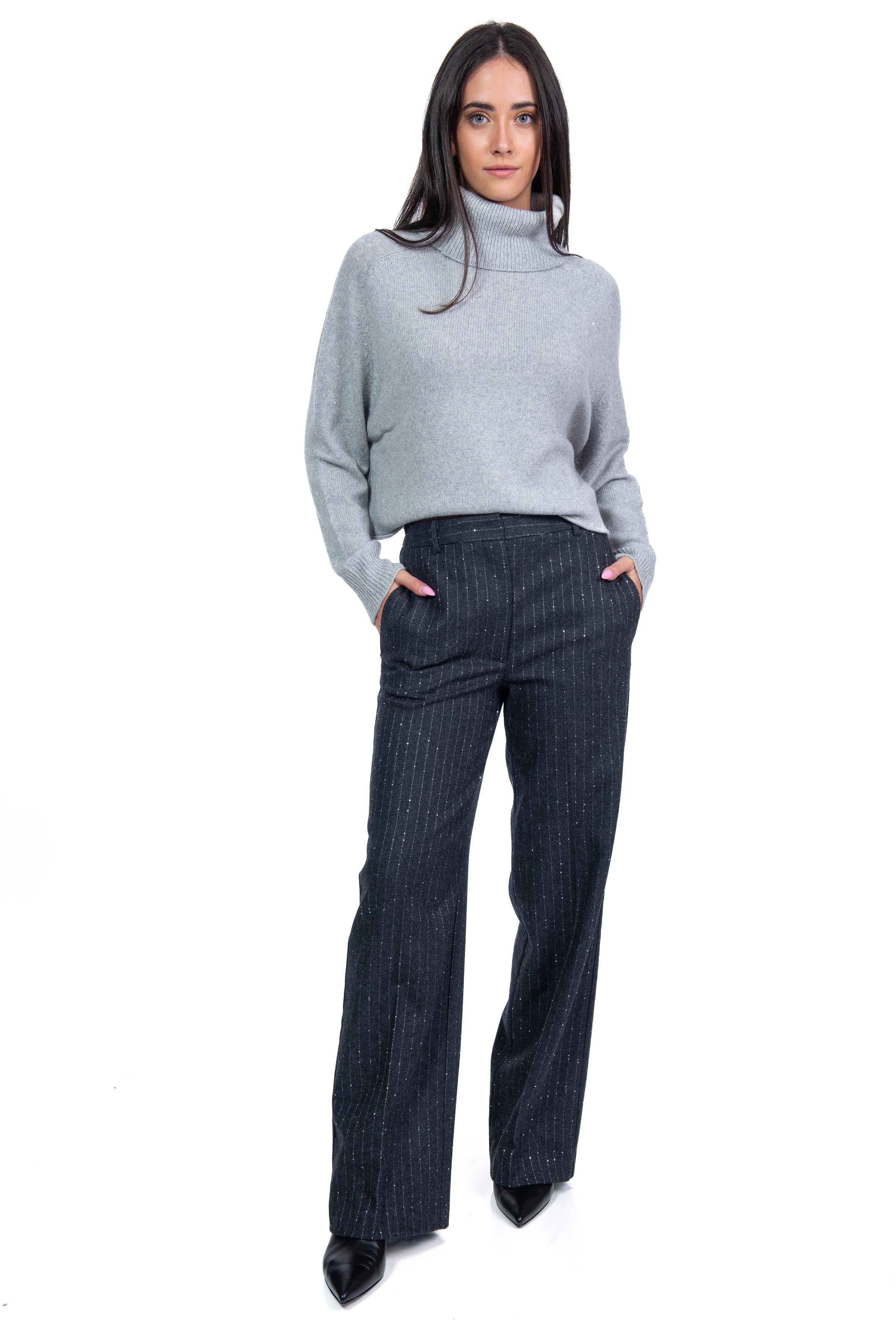 Pantalone gessato grigio J4014026 G JUCCA 