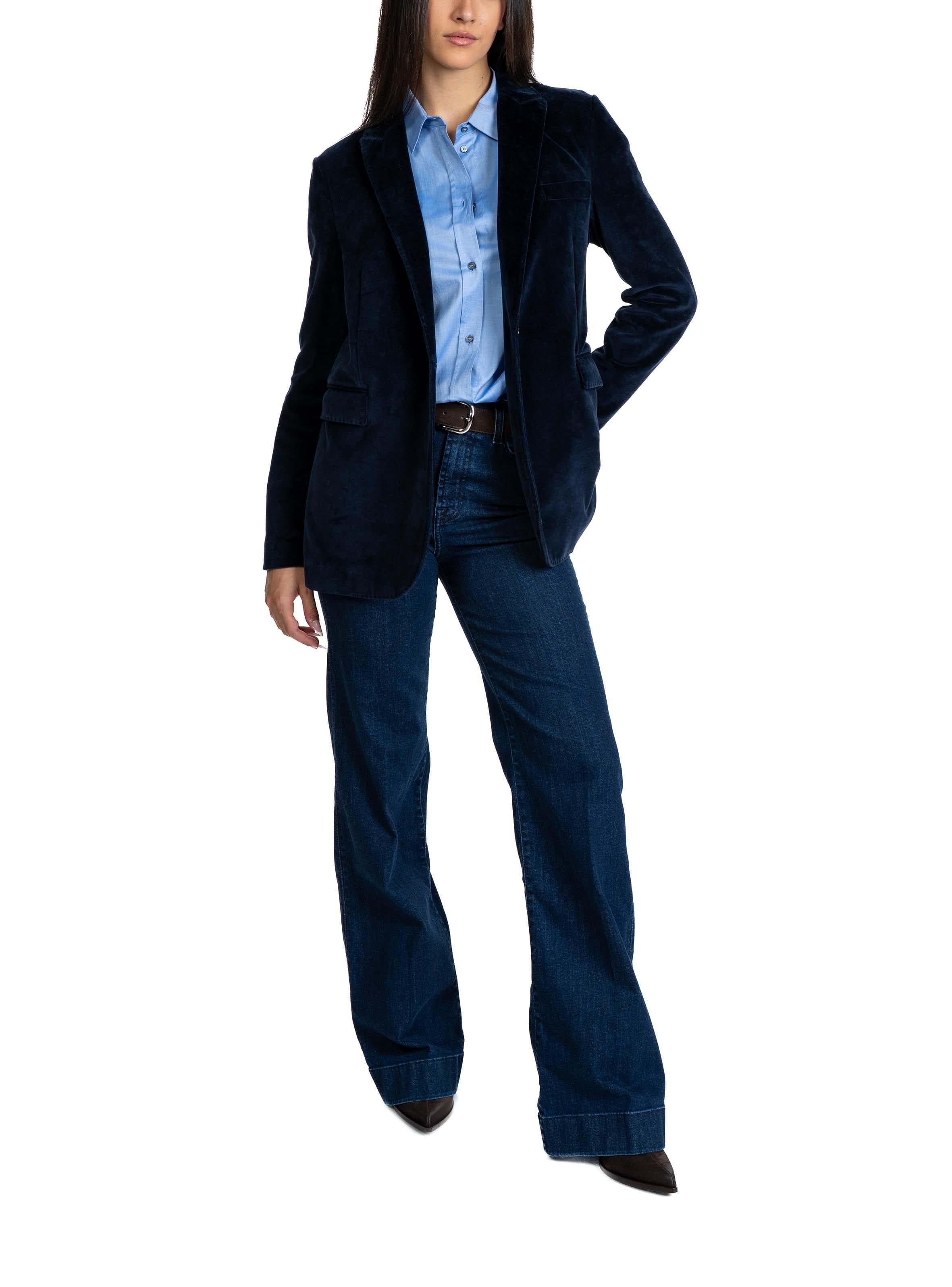 Giacca in velluto monopetto FD3620 FD3620 NAVY CIRCOLO 