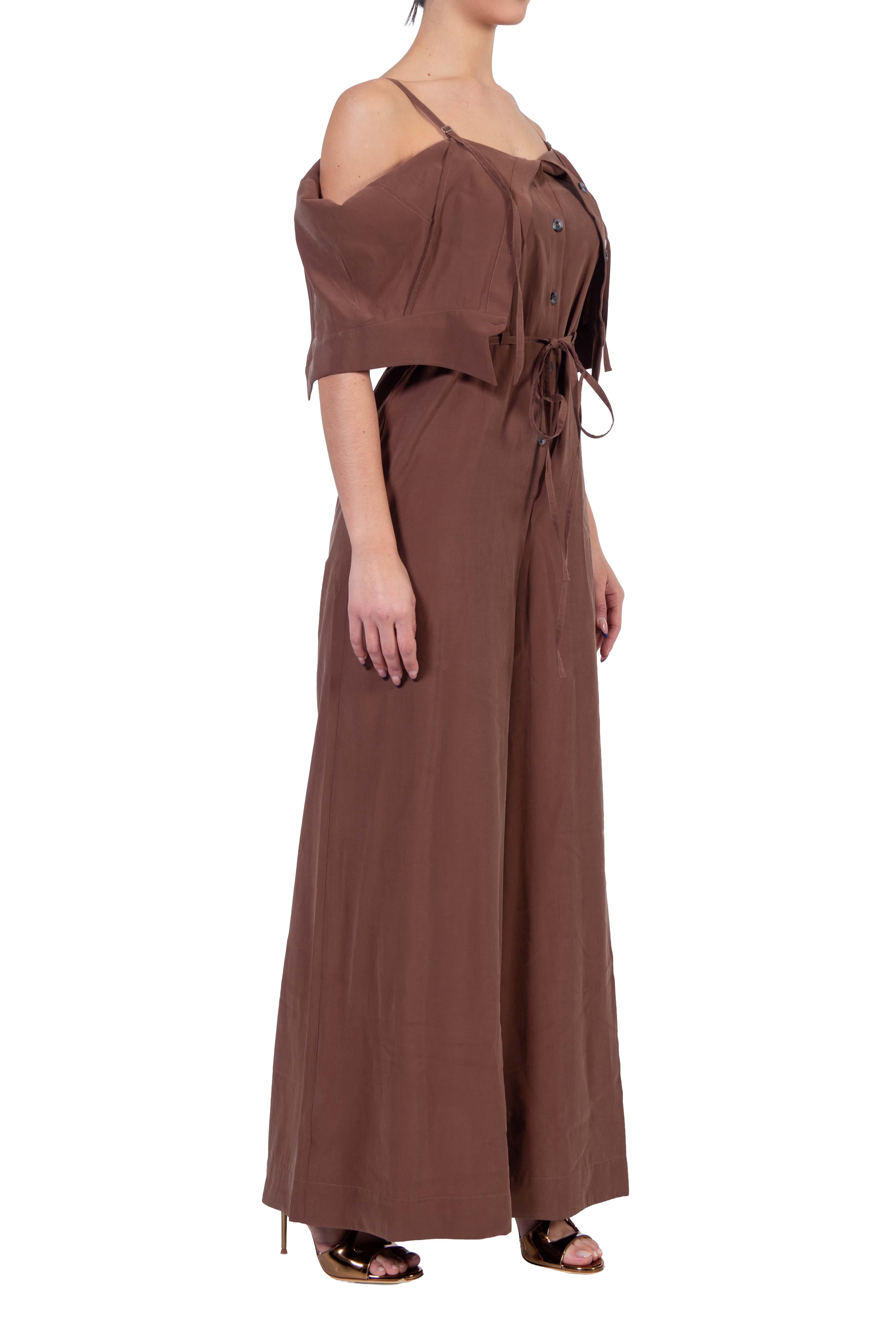 Tuta coccio con spalle scoperte BA852 DESTINY BROWN Balossa 