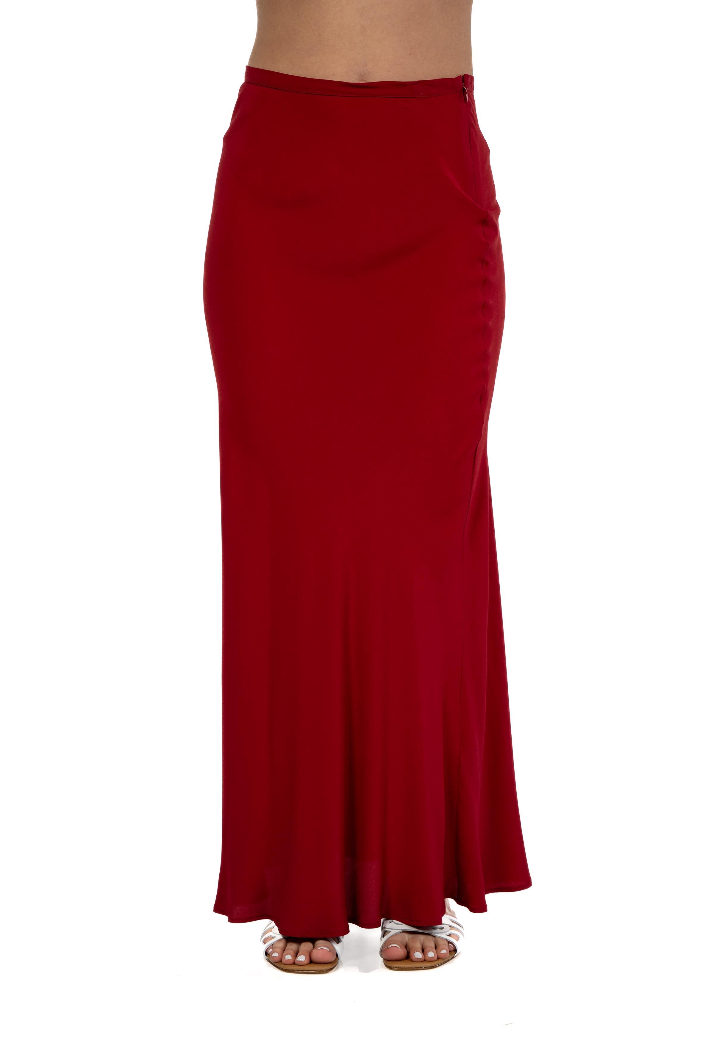 Gonna lunga crepe de chine 40702 412 51 LAMPONE FEDERICA TOSI 