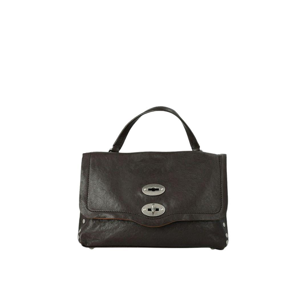 Borsa Postina S tabacco testa di moro POSTINA S TABACCO BROWN CARBONE ZANELLATO 