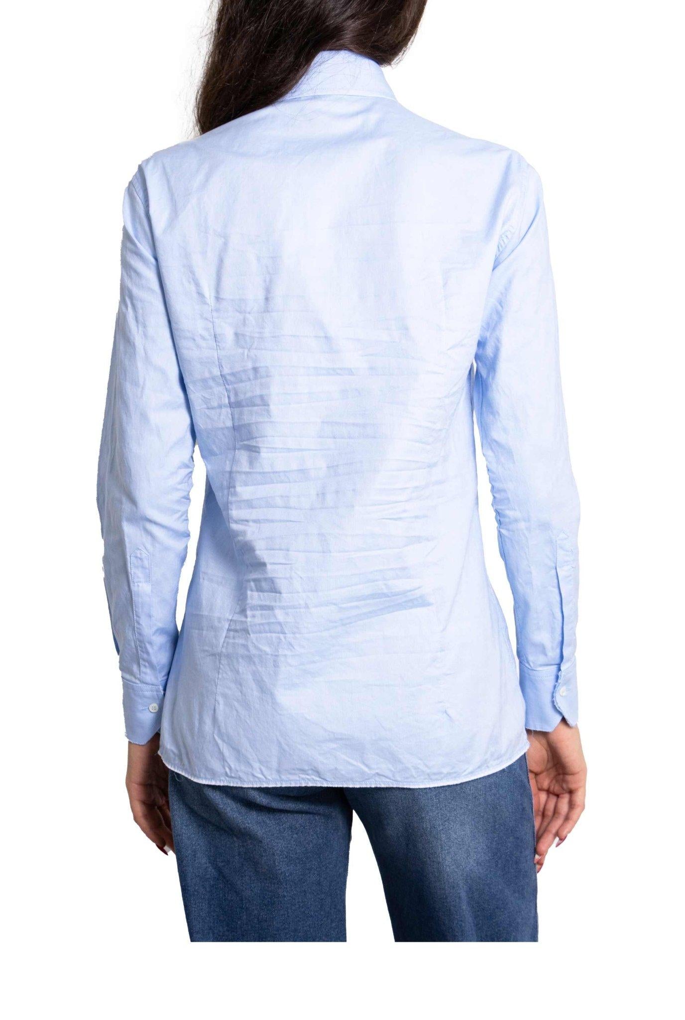 Camicia celeste effetto stropicciato G011 C N° 21 