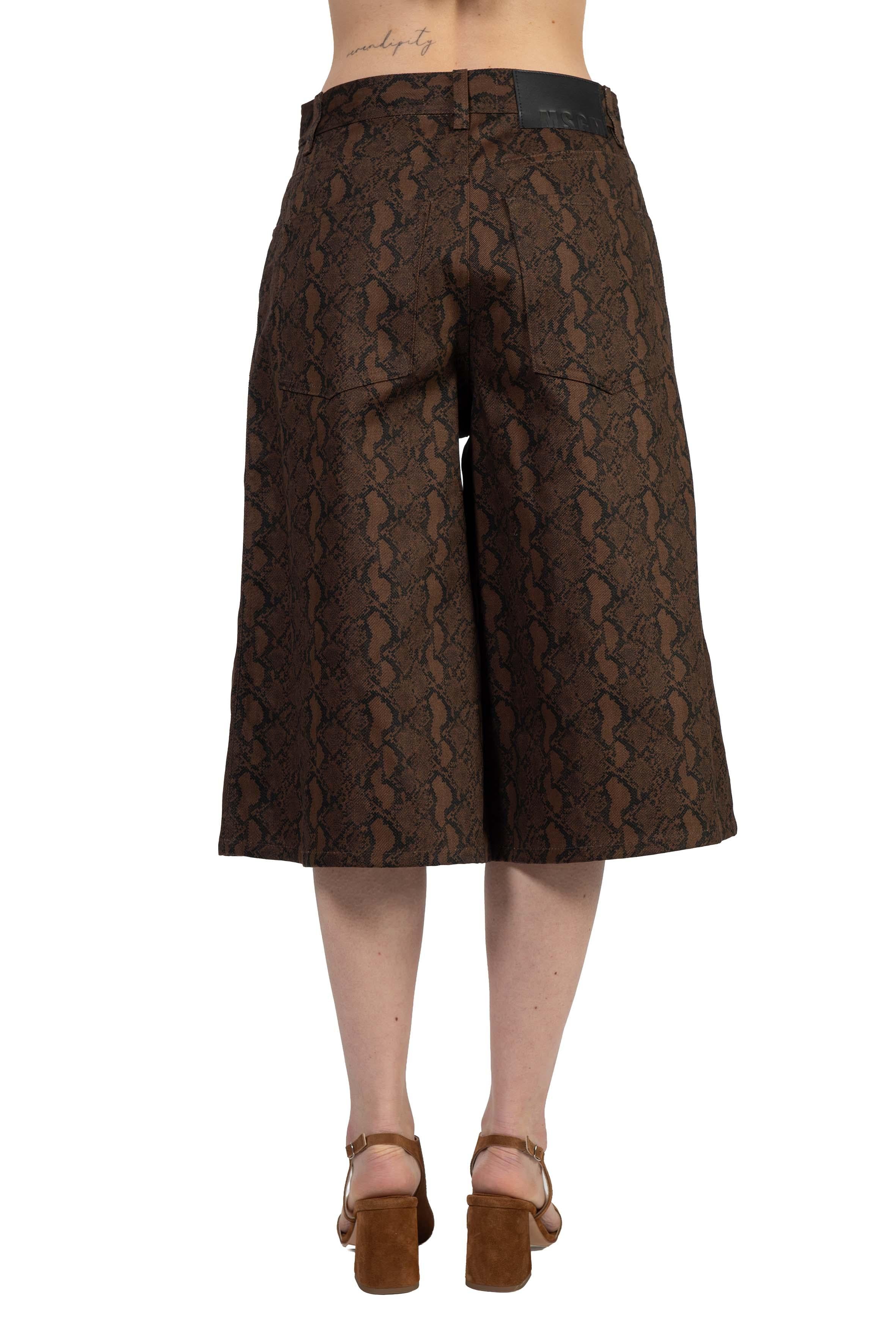 Bermuda stampa pitone 4042MDB02X BROWN MSGM 