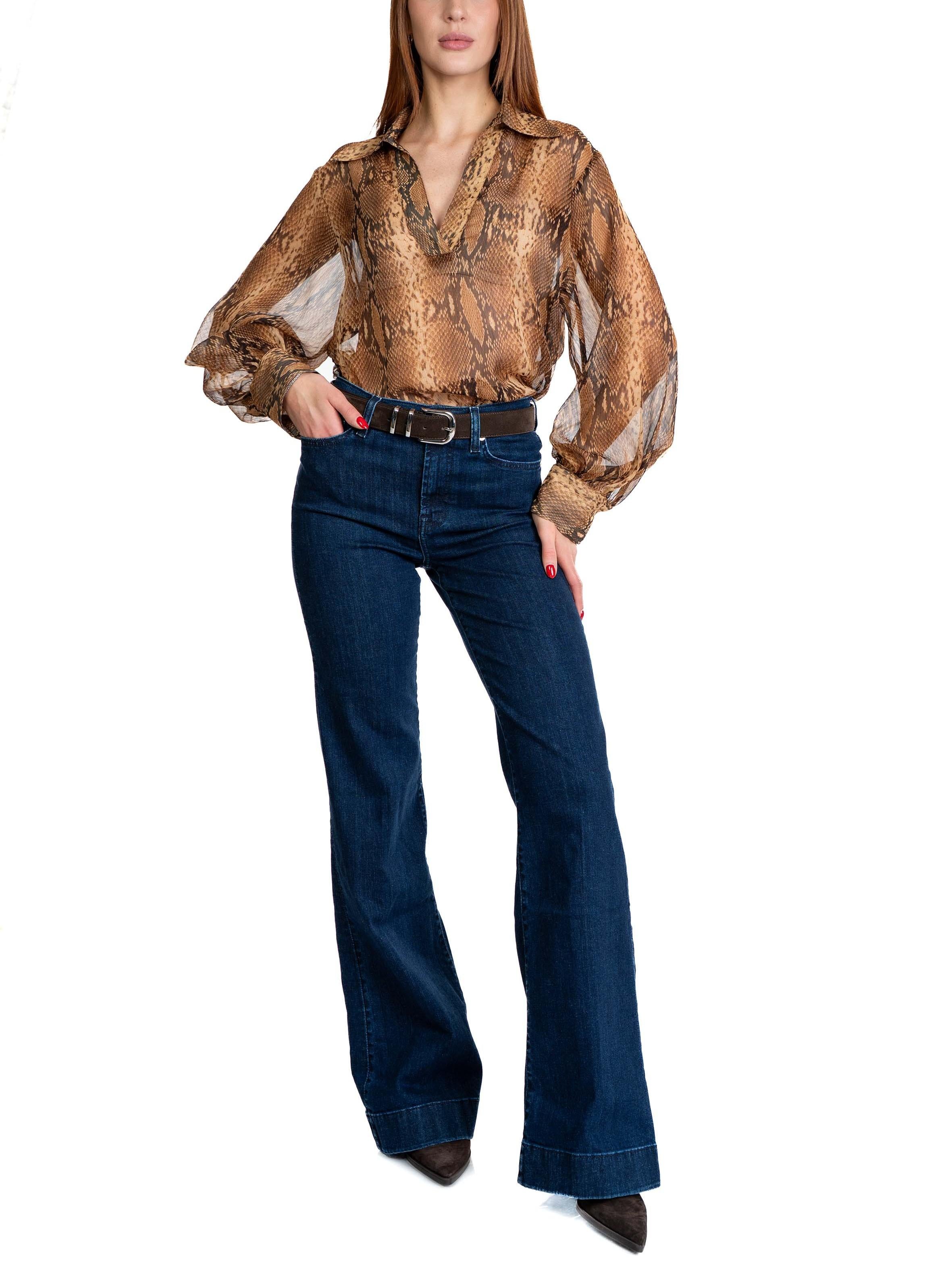 Camicia Pitonata 3419 4373 MARRONE ALICE MILLER 