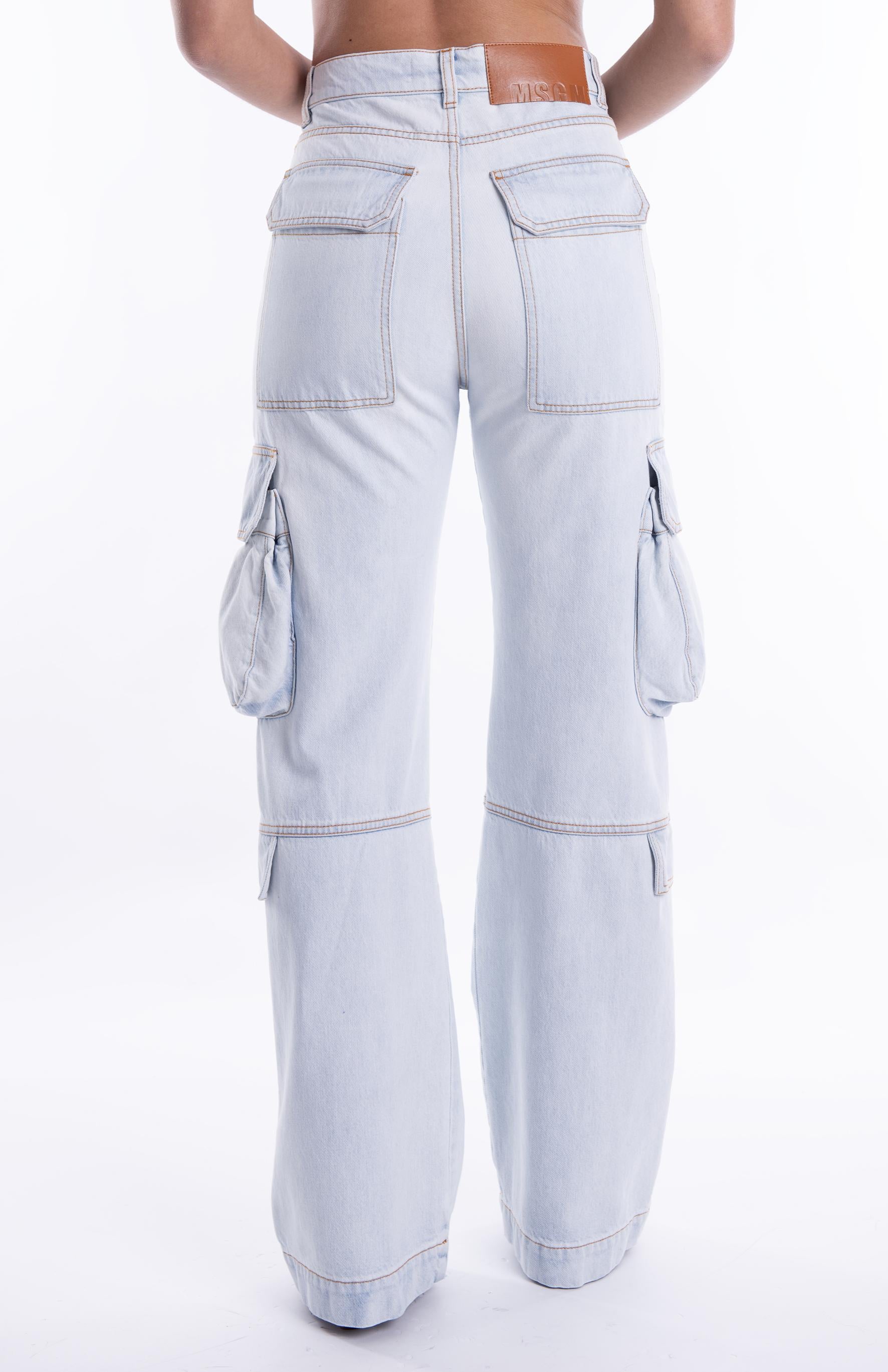 Jeans cargo in denim chiaro 3641MDP254L J MSGM 