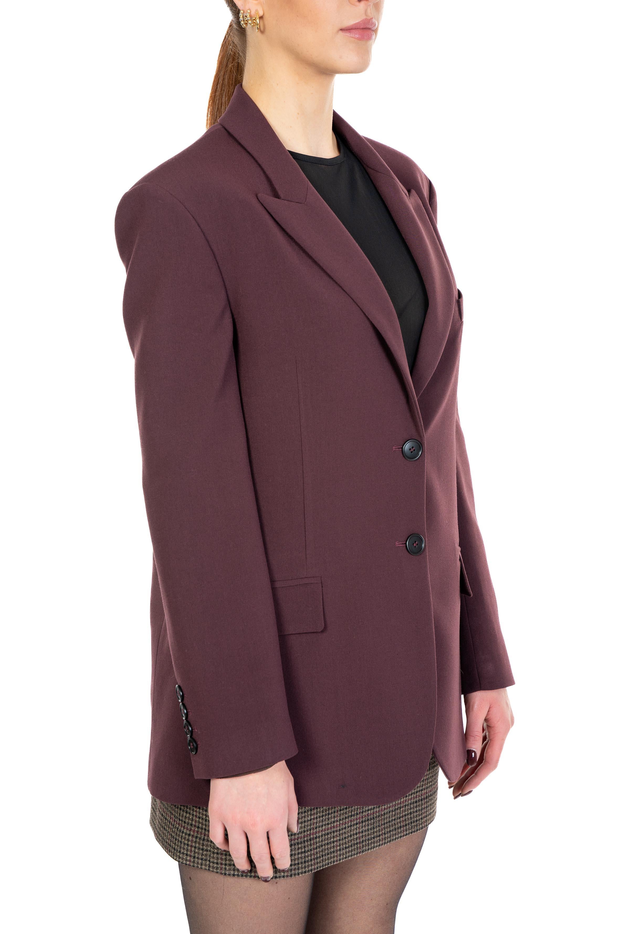 Giacca con cintura bordò 4111 2733 VINO ALICE MILLER 