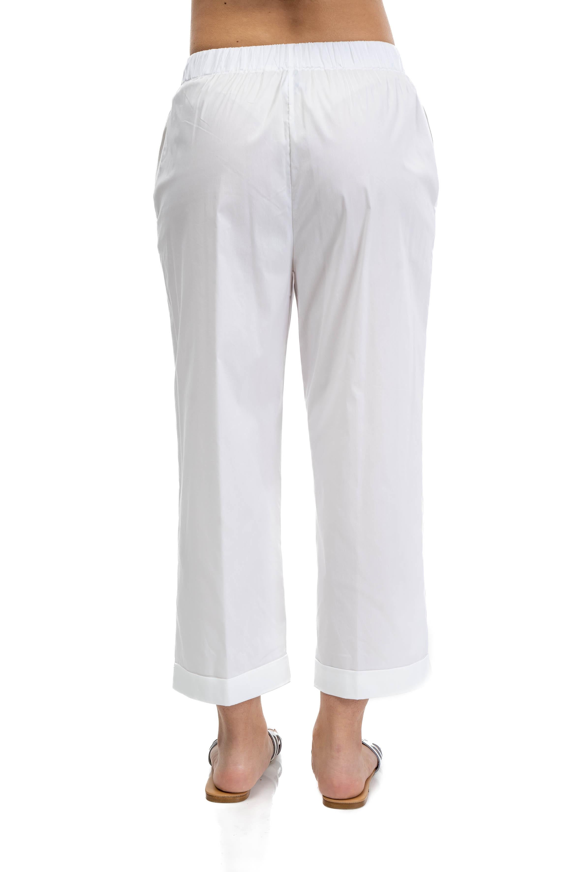 Pantalone Claude crop in cotone CLAUDE L5SK86 A01 LIVIANA CONTI 