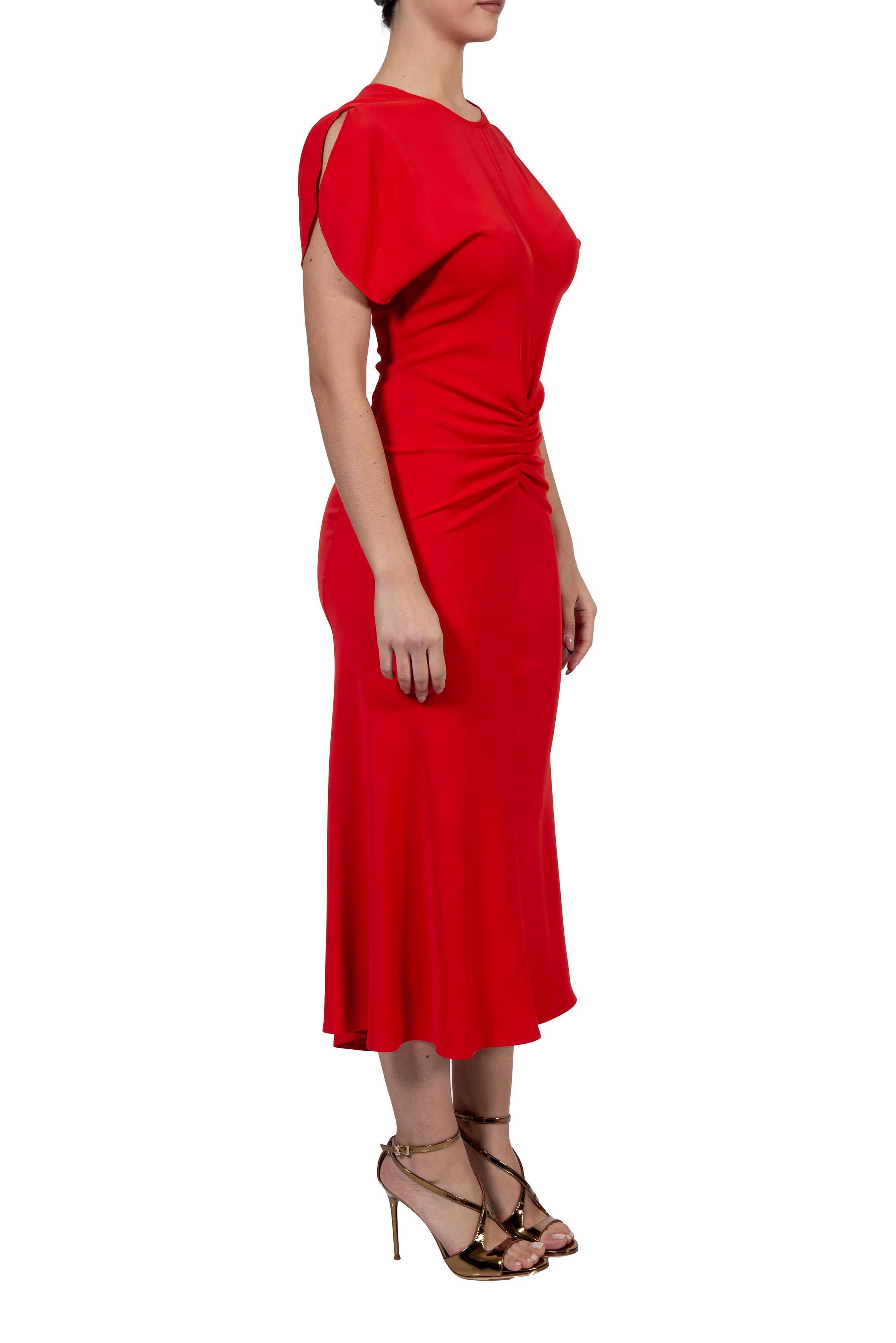 Abito arricciato rosso 4506 4415 ROSSO ALICE MILLER 