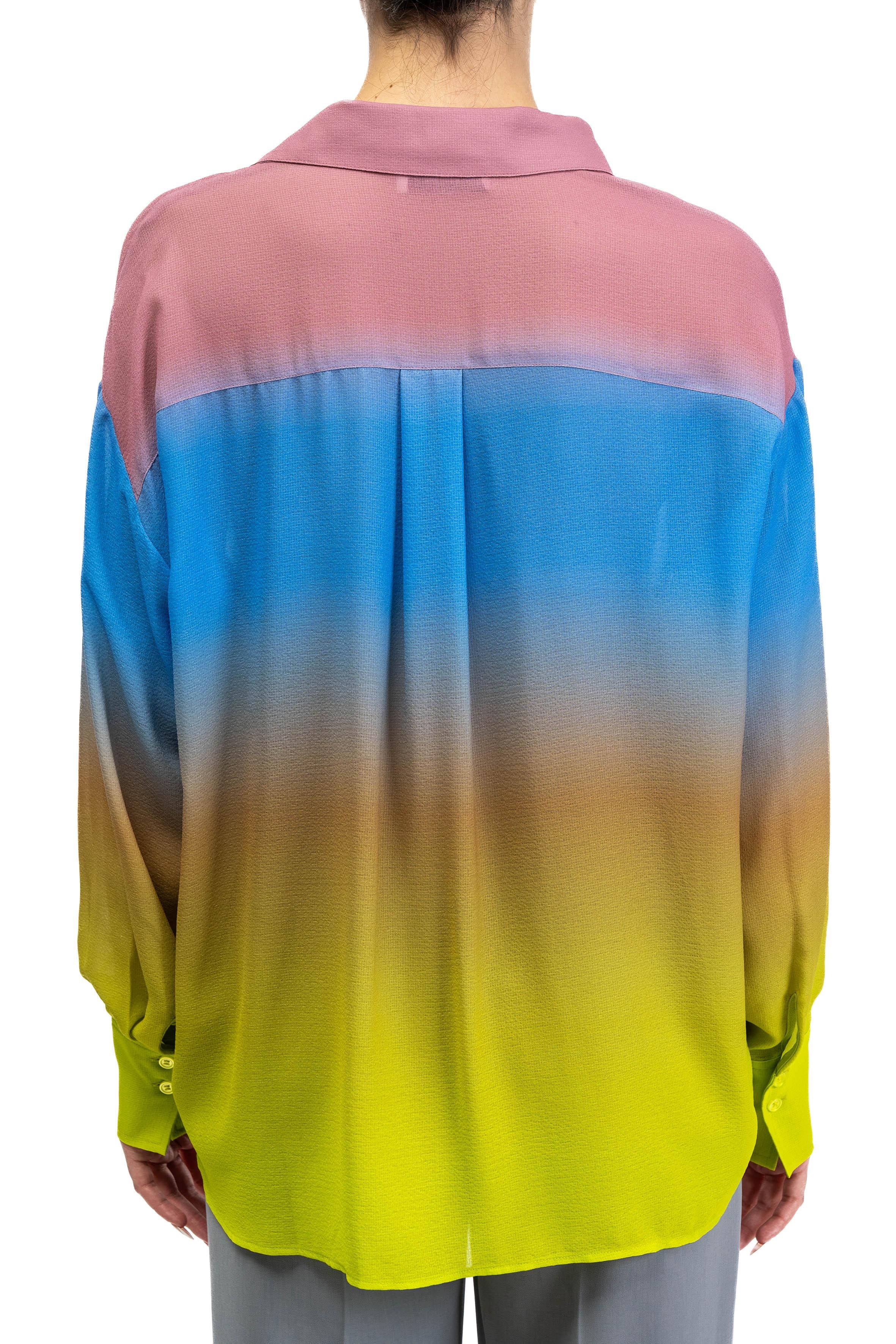 Camicia Heden sfumata HEDEN PLACED PRIN SHIRT H2CT CITRONELLA ESSENTIEL ANTWERP 