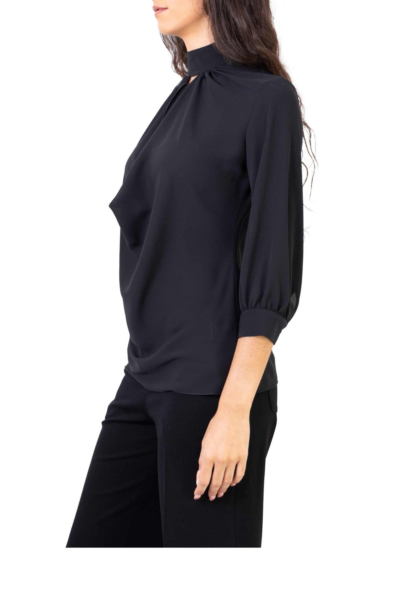 Blusa nera con scollo a goccia 4065 2859 N ALICE MILLER 
