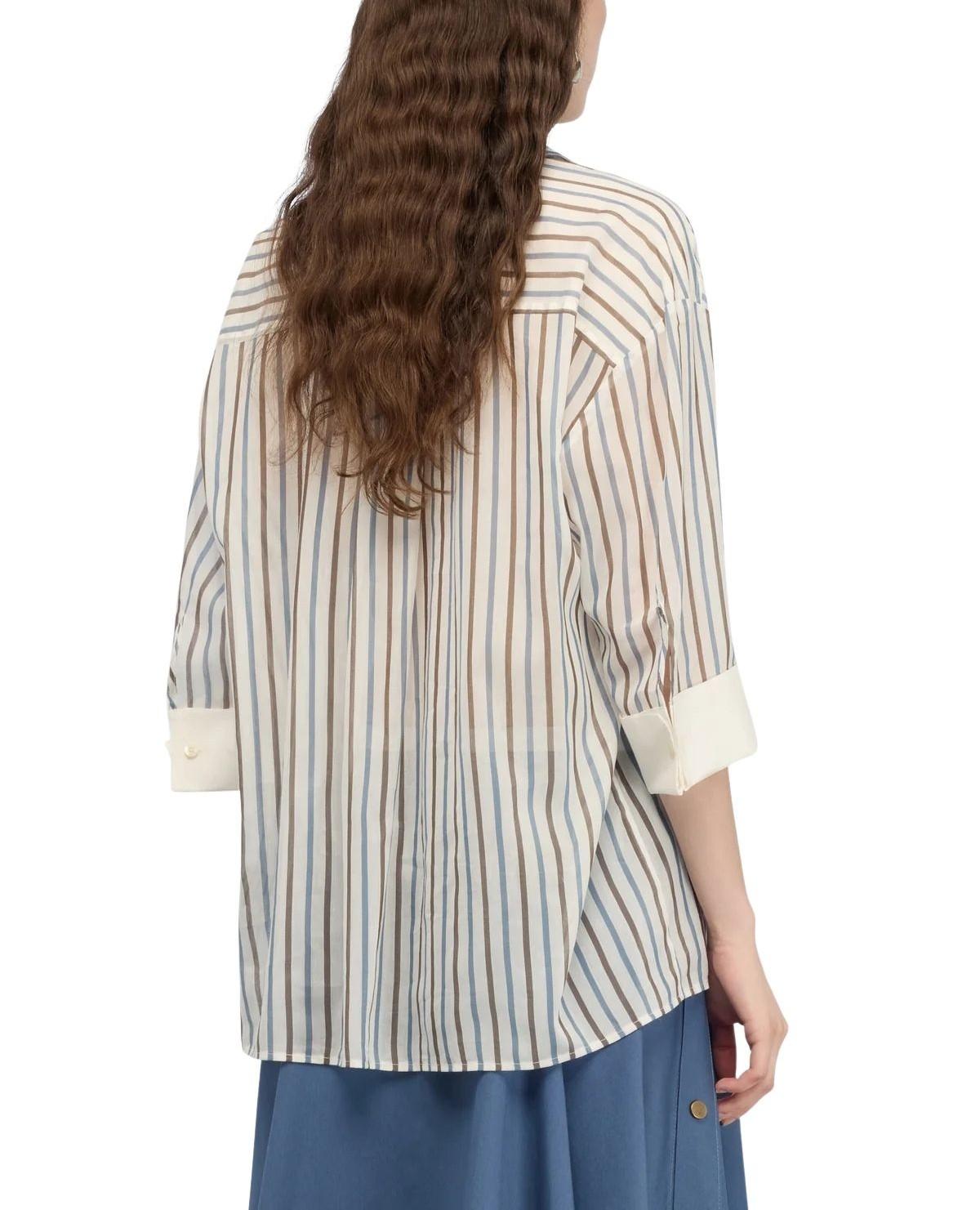 Camicia a righe Gracia GRACIA BY6SK54 CACAO SEMICOUTURE 