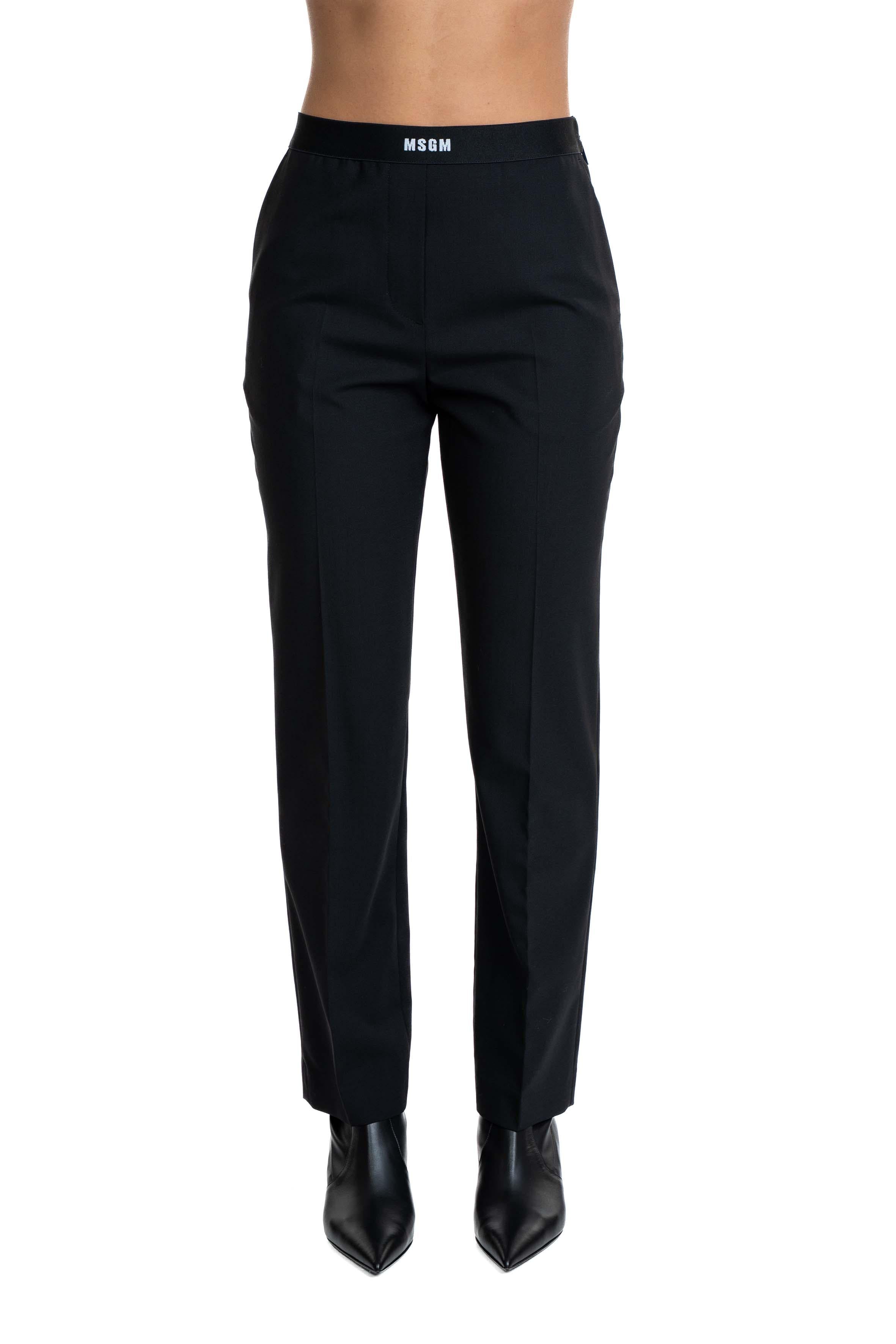 Pantalone cino di Msgm 3941MDP13 BLACK MSGM 