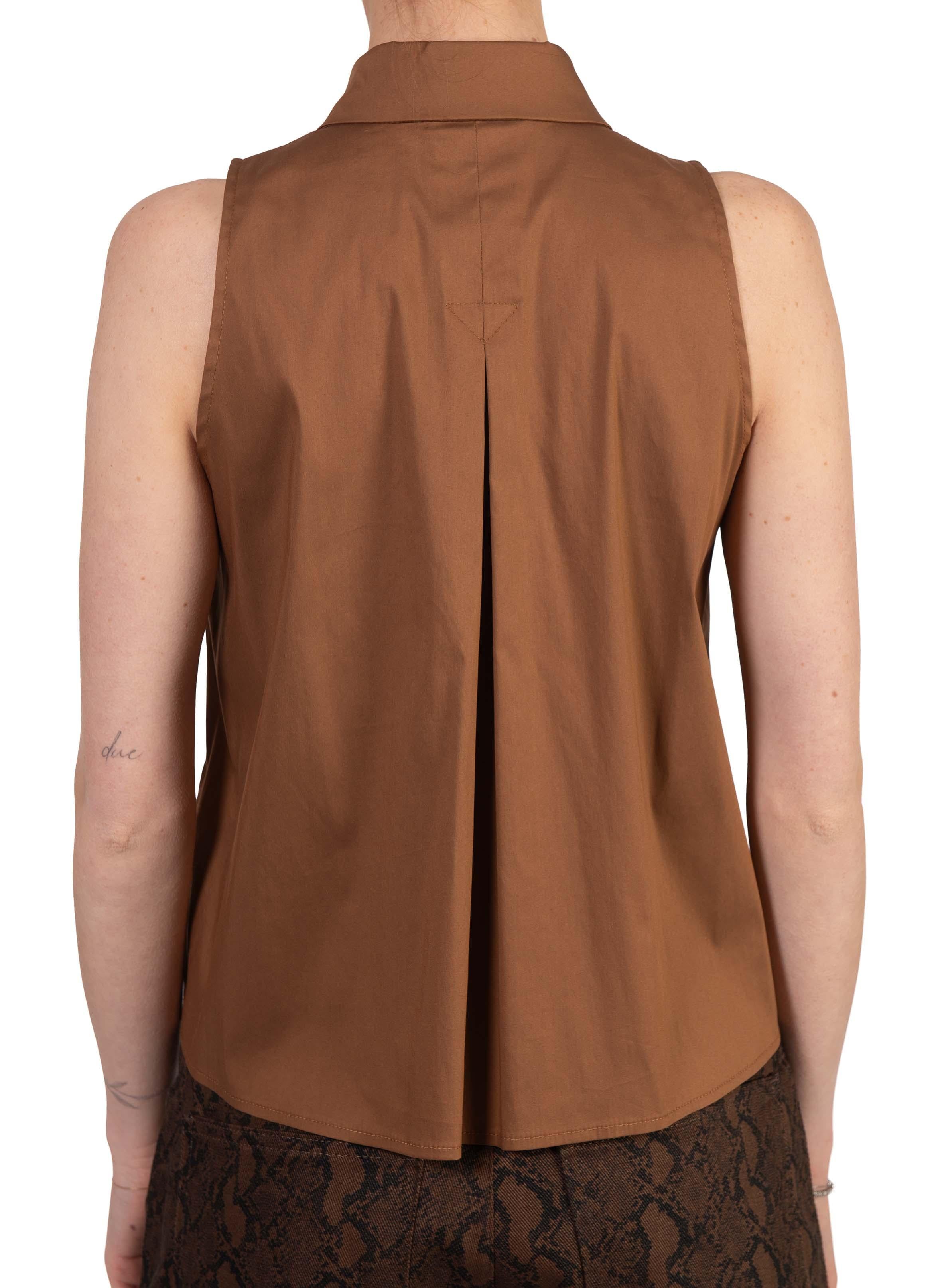 Top quanna scollo america sughero QUANNA S6SK02 SUGHERO SEMICOUTURE 