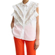 Camicia smanicata con rouge bianca