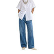 Camicia  a righe bianca con dettaglio ricamato e foulard a parte