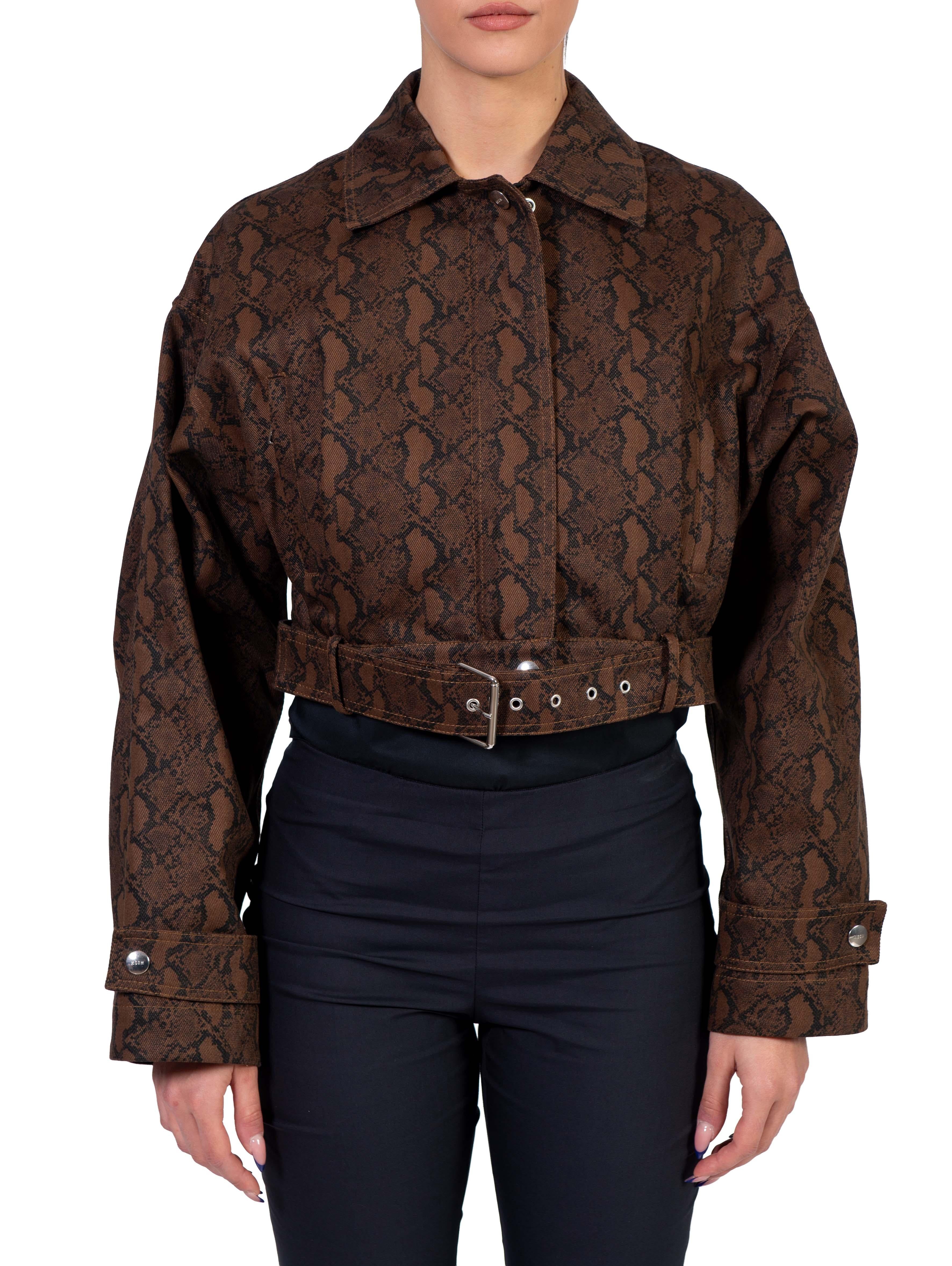 Bomber stampa pitone 4042MDH01X BROWN MSGM 
